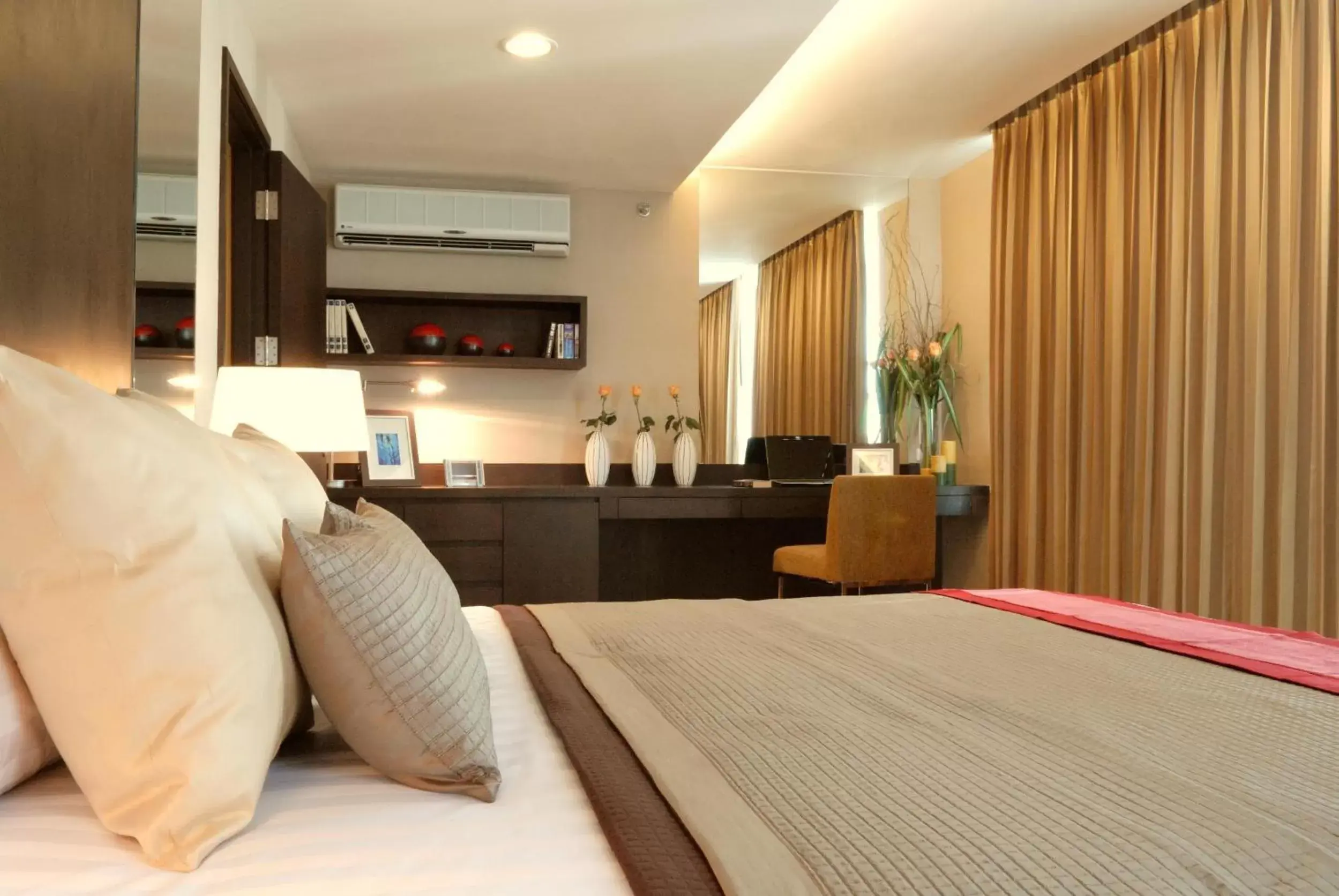 Bedroom, Lobby/Reception in The Narathiwas Hotel & Residence Sathorn Bangkok