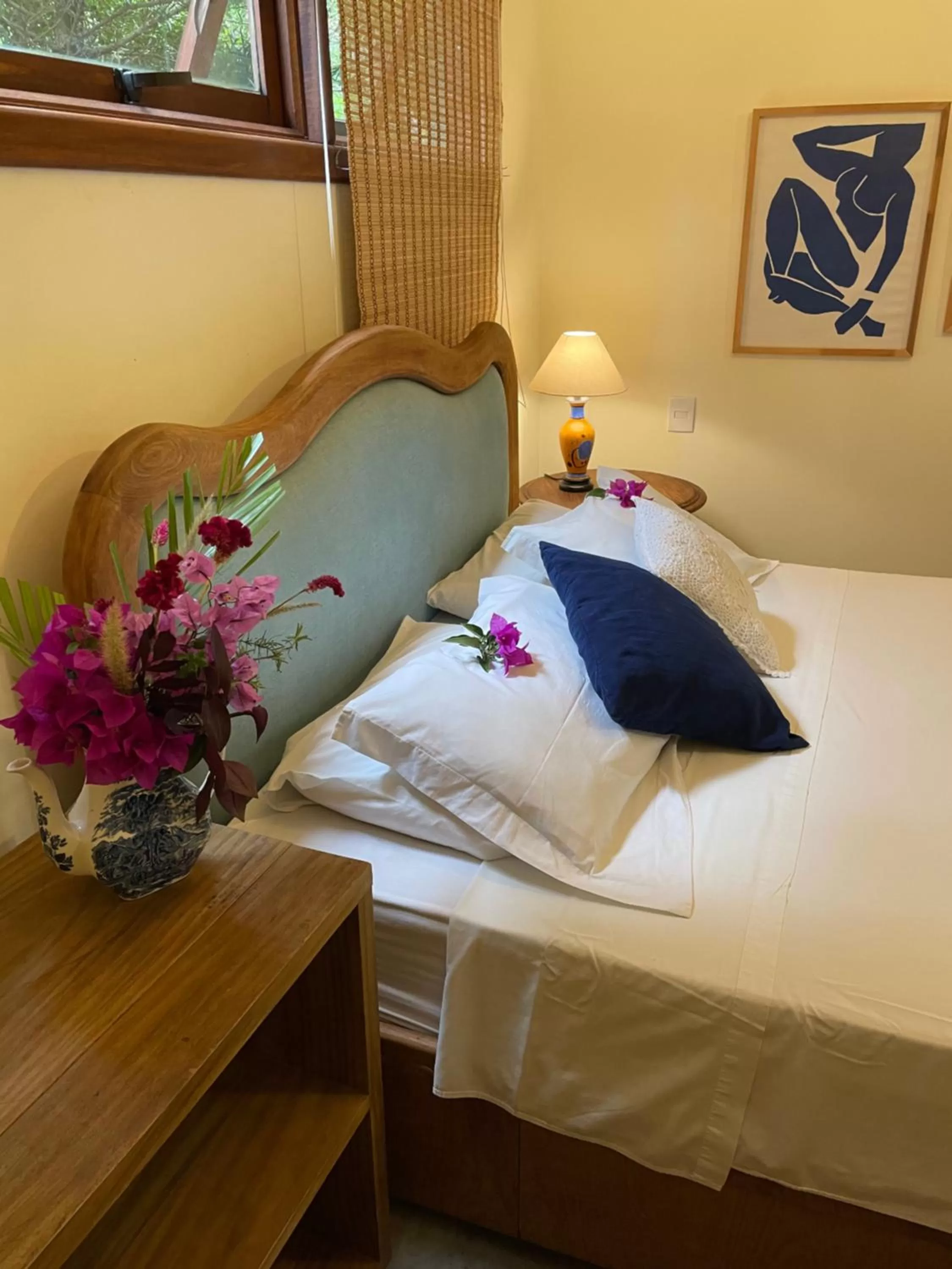 Bed in Pousada Santarina