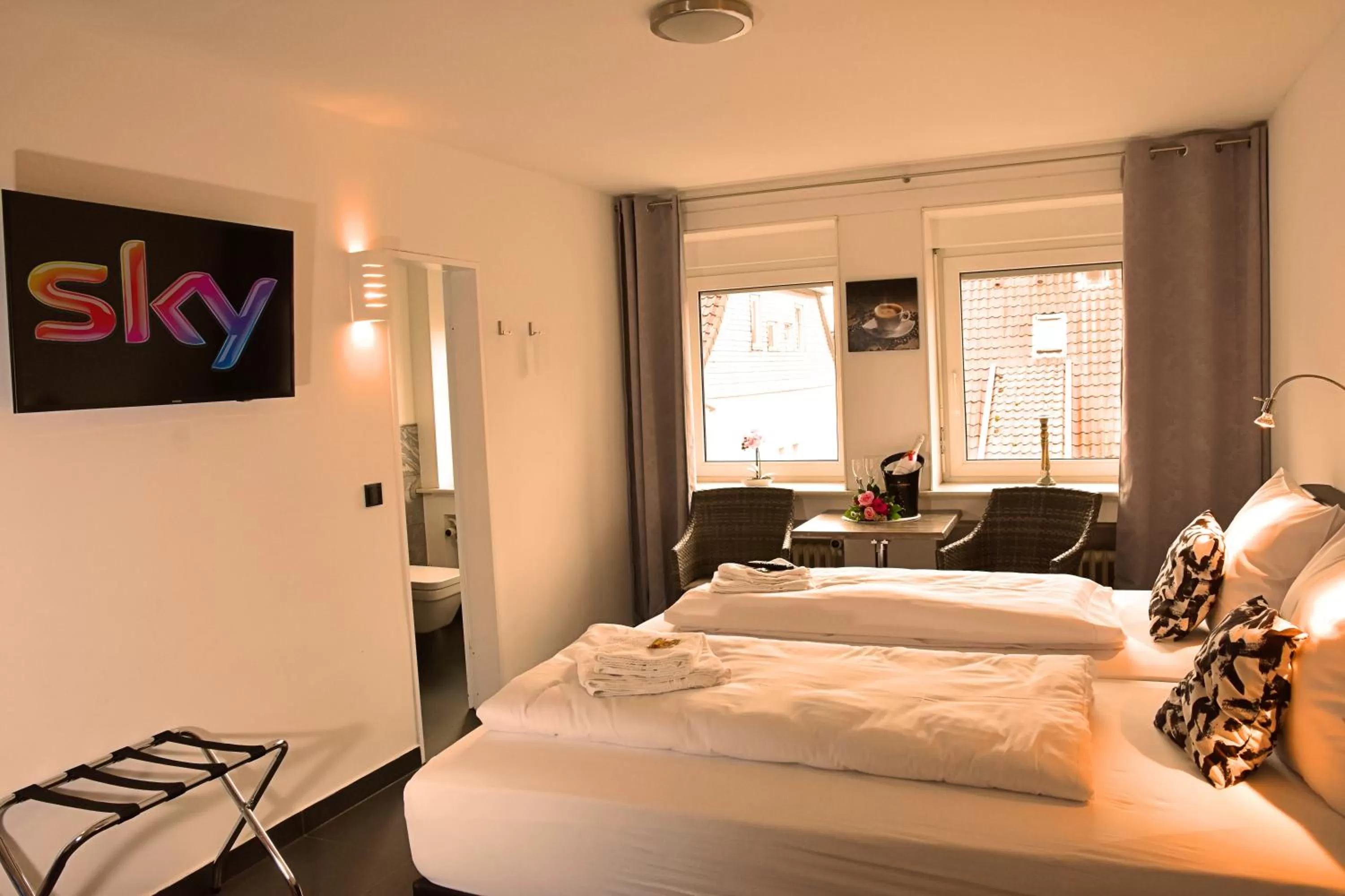 Photo of the whole room, Bed in Hotel Walsroder Hof