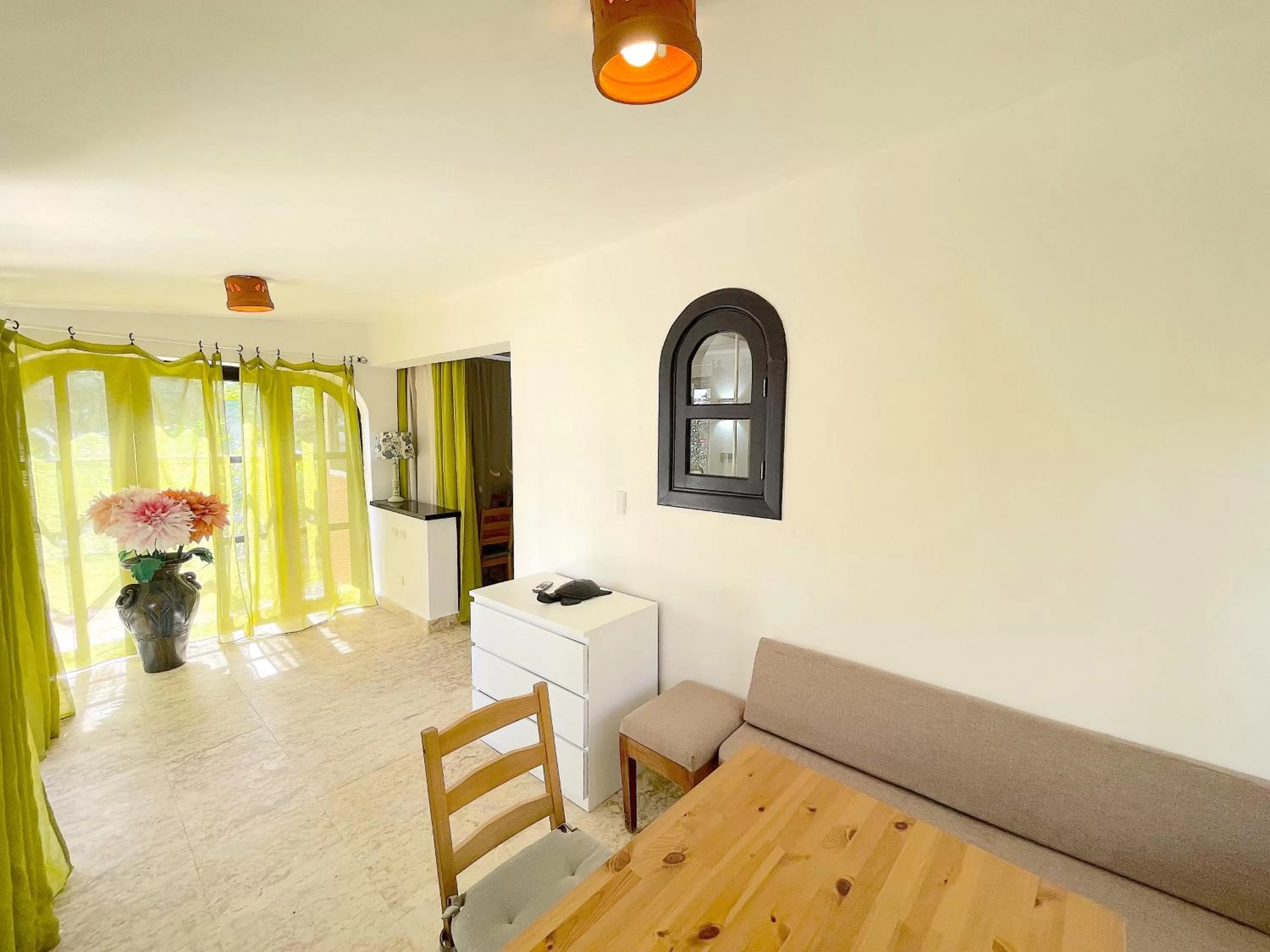 Living room, Dining Area in BEACH Condo-HOTEL with VILLAS & PRIVATE Apartments WIFI BBQ Beach CLUB & SPA