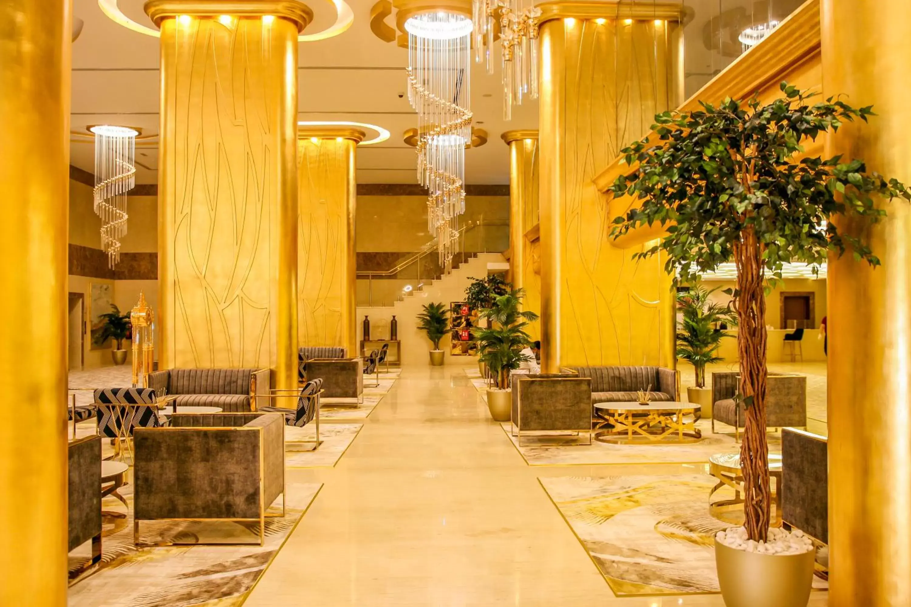 Lobby or reception, Restaurant/Places to Eat in Mirage Bab Al Bahr Beach Hotel