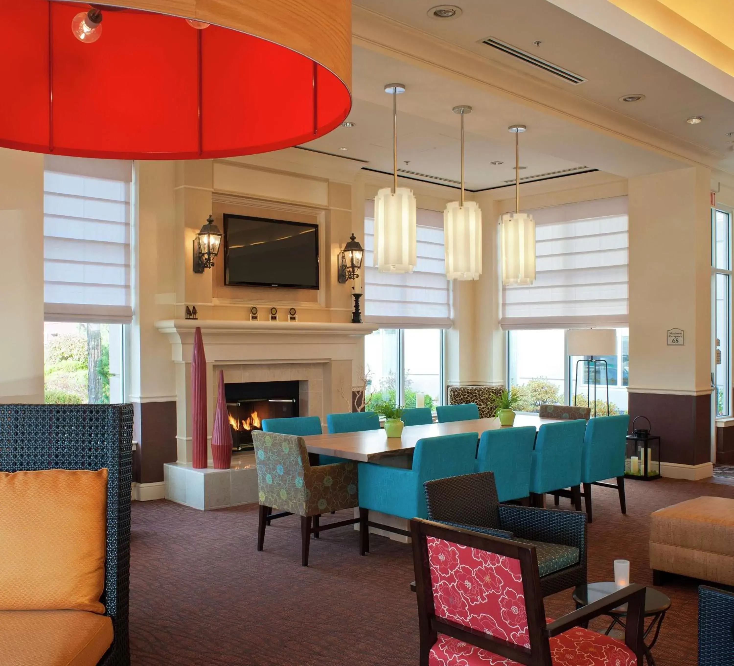 Lobby or reception, Restaurant/Places to Eat in Hilton Garden Inn Allentown Bethlehem Airport