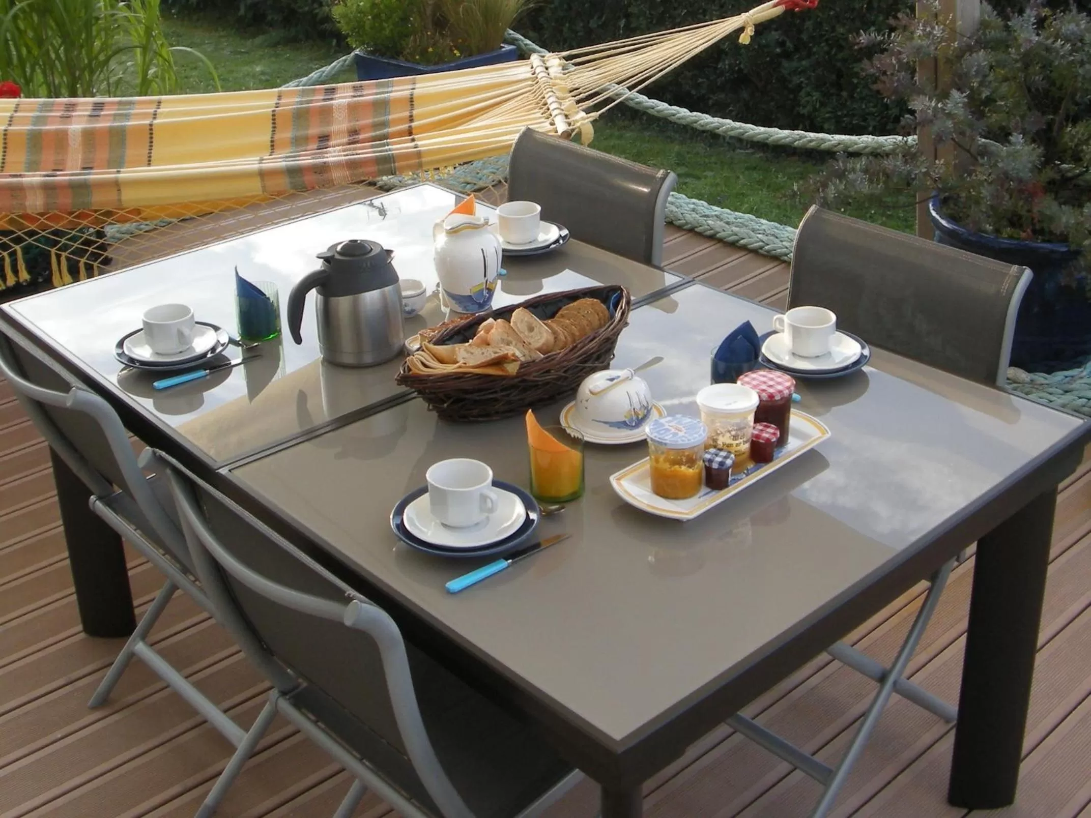 Balcony/Terrace in Chambres d'hôtes de Pont C'Hoat