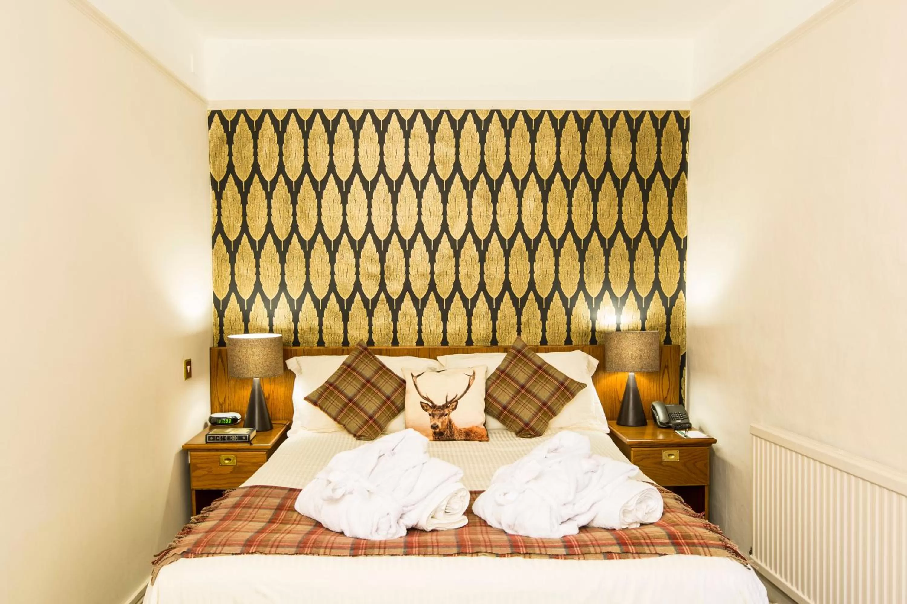 Bed in Flackley Ash Country House Hotel