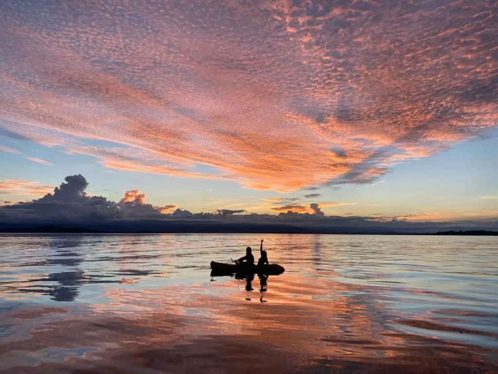 Sunset in Aqui hoy cabañas