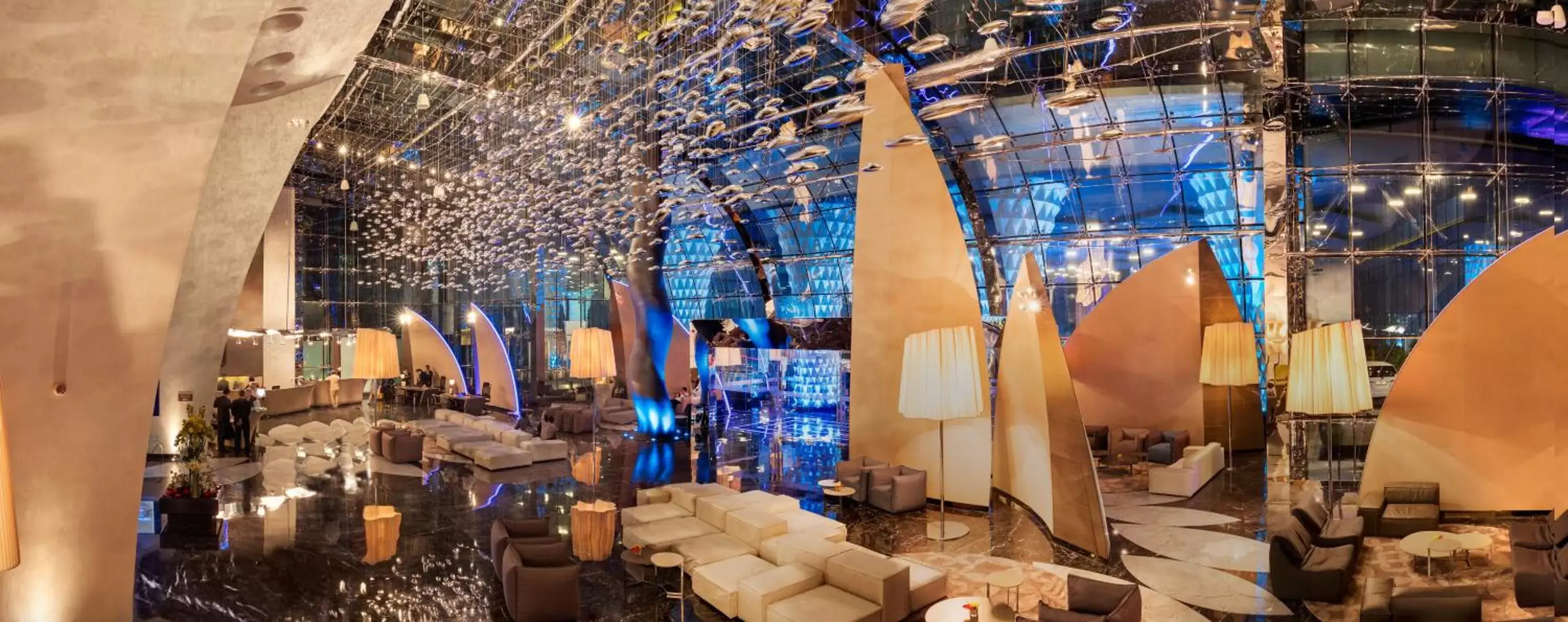 Lobby or reception in Hotel Sahara Star Lobby or reception in Hotel Sahara Star