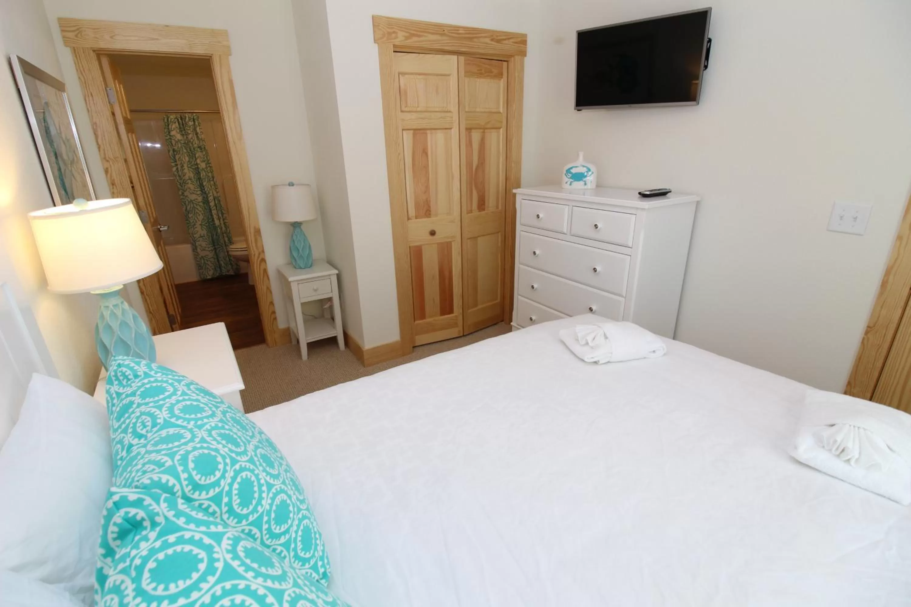 Bedroom, Bed in Whalebone Ocean Cottages by KEES Vacations