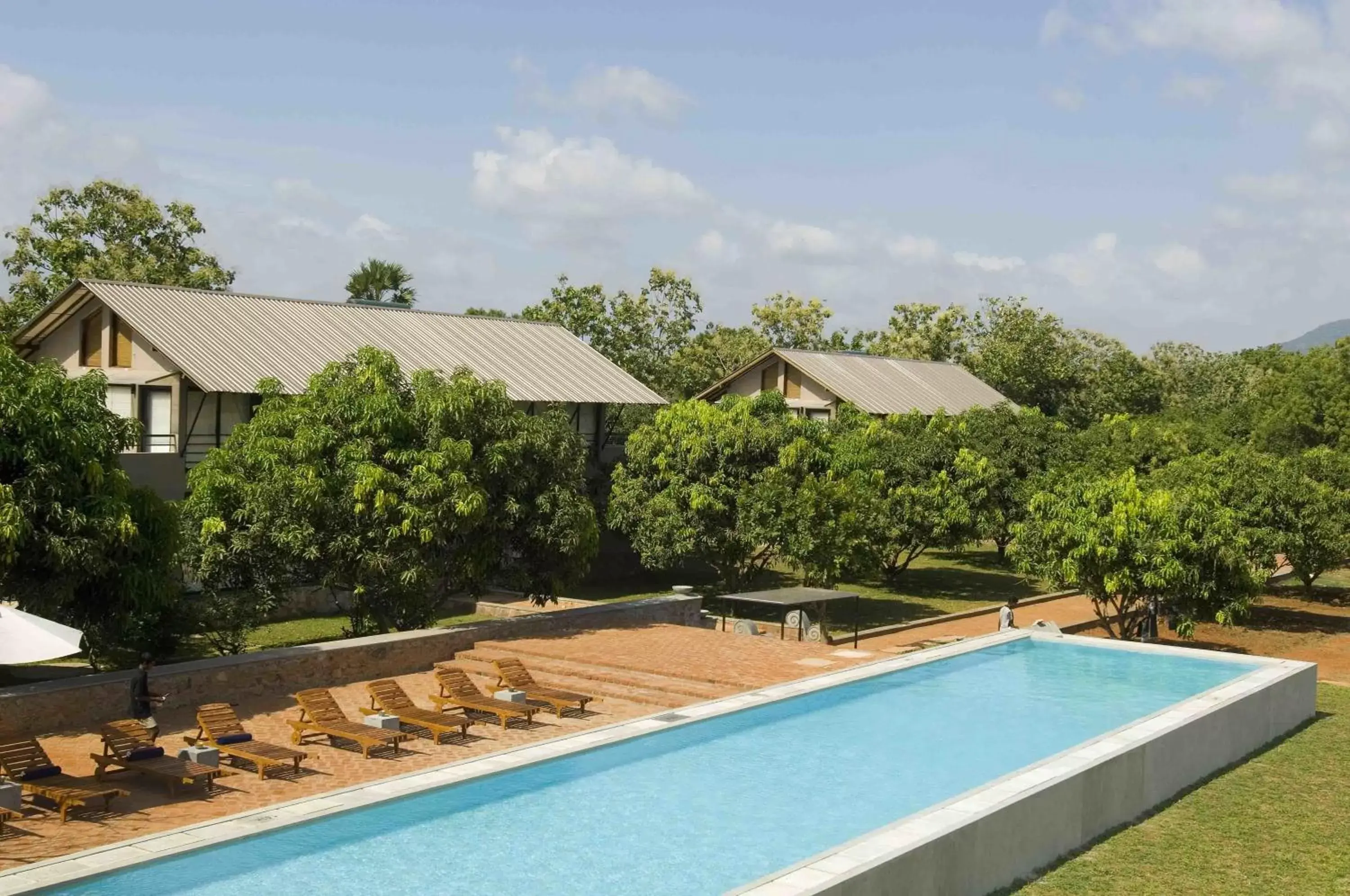 Bird's eye view, Swimming Pool in Sigiriana Resort by Thilanka