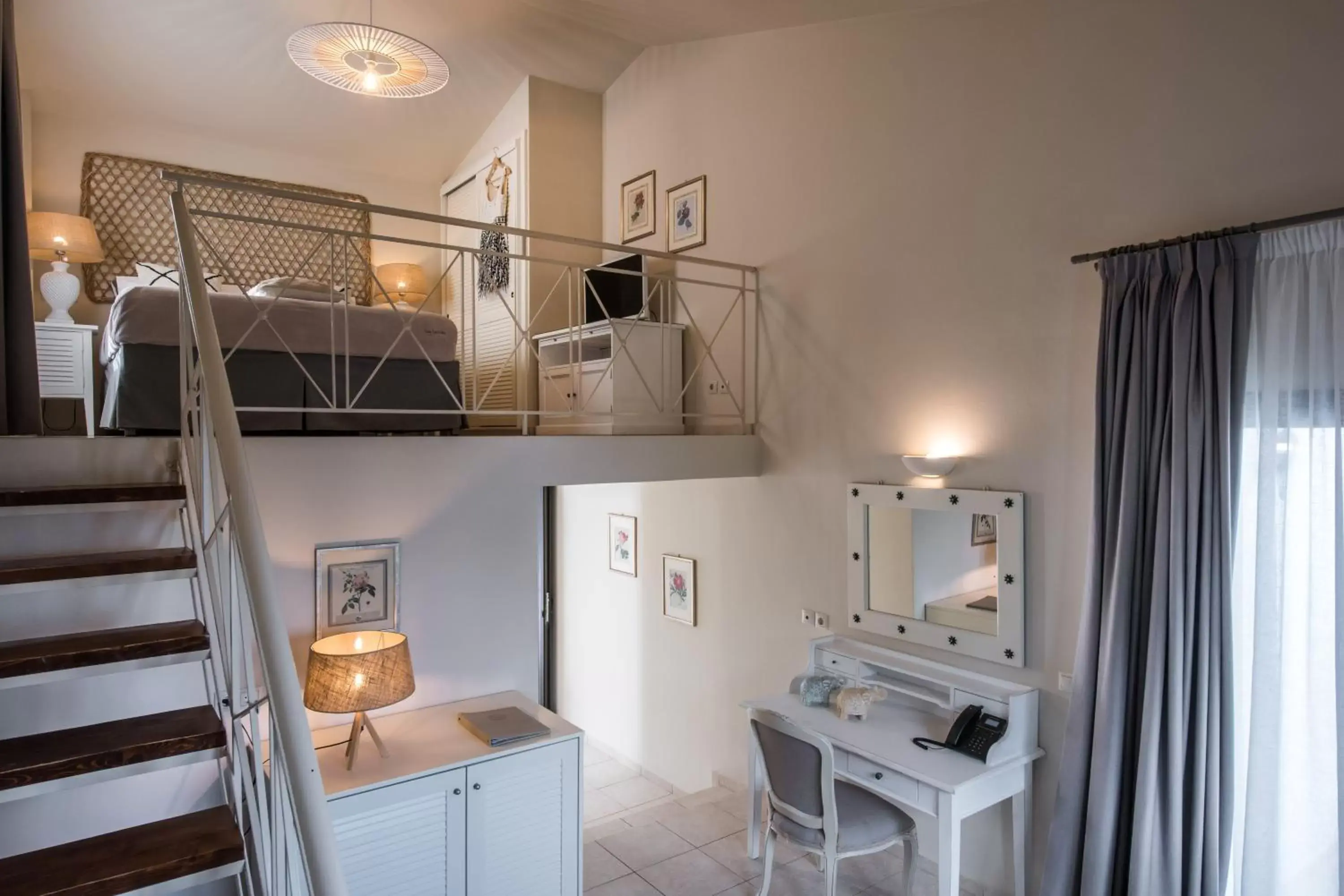 Bedroom, Kitchen/Kitchenette in Creta Blue Boutique Hotel