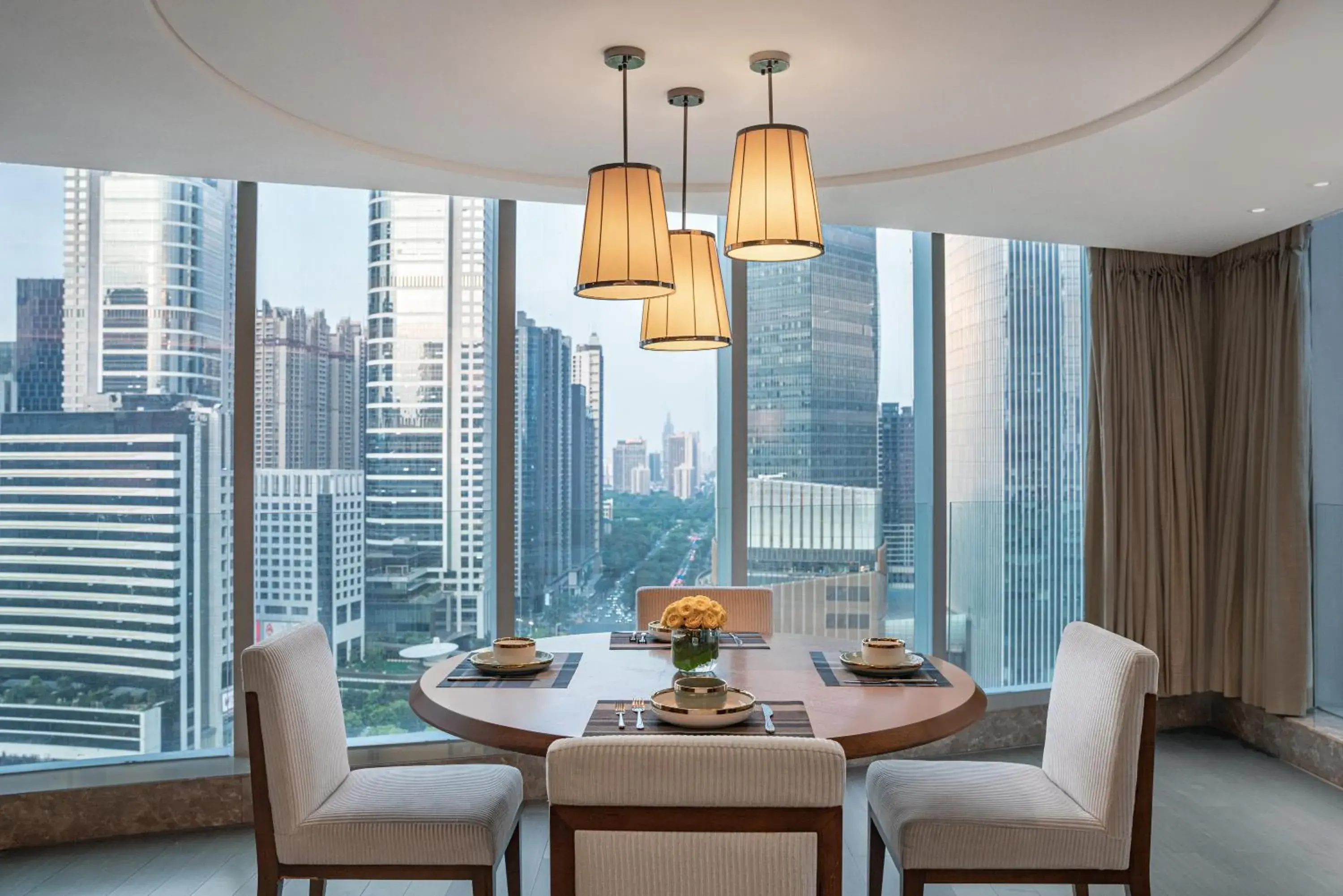 Living room, Dining Area in Ascott IFC Guangzhou Residence