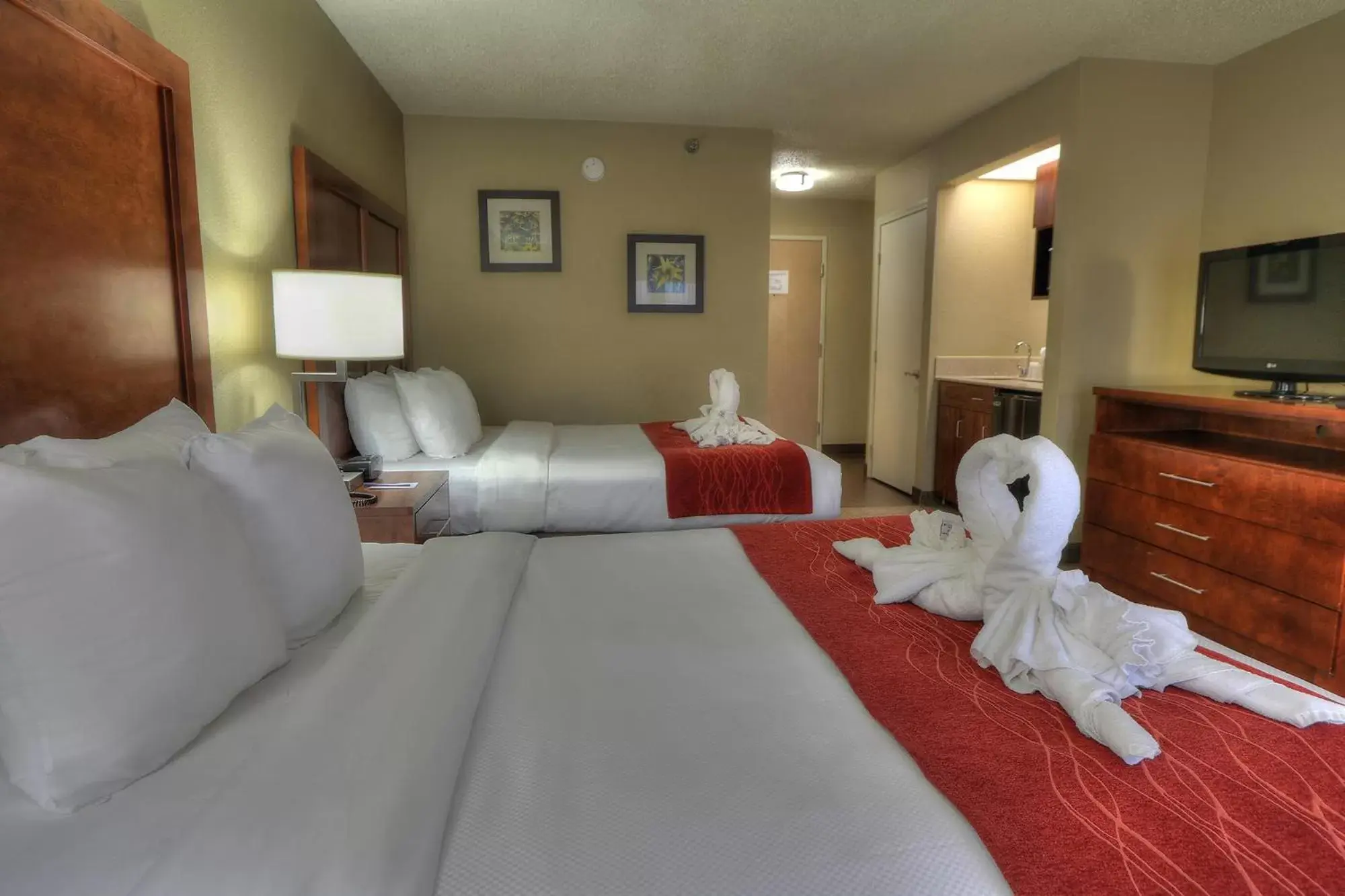 TV and multimedia, Bed in Comfort Inn & Suites at Dollywood Lane