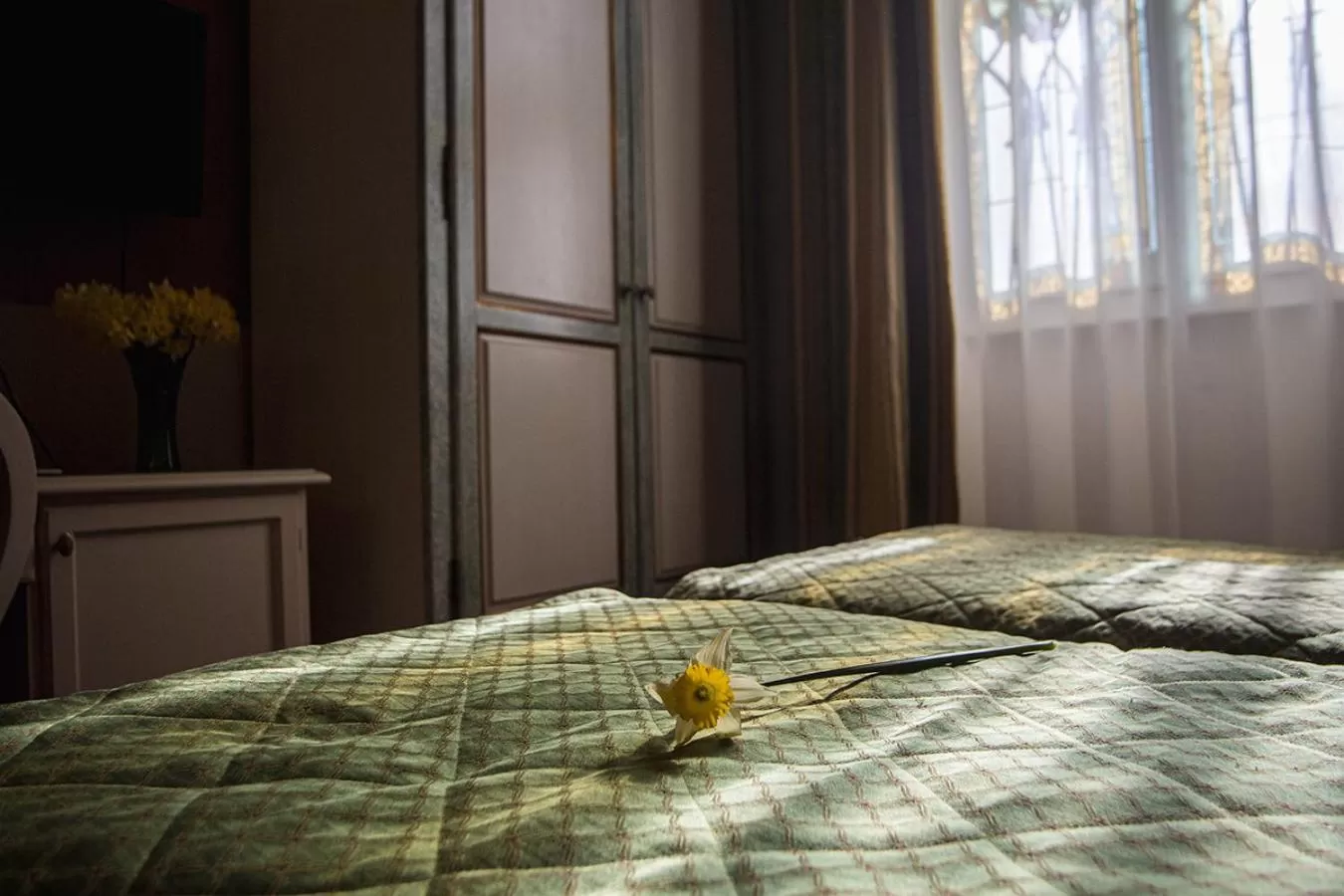 Decorative detail, Bed in Hotel Donatello