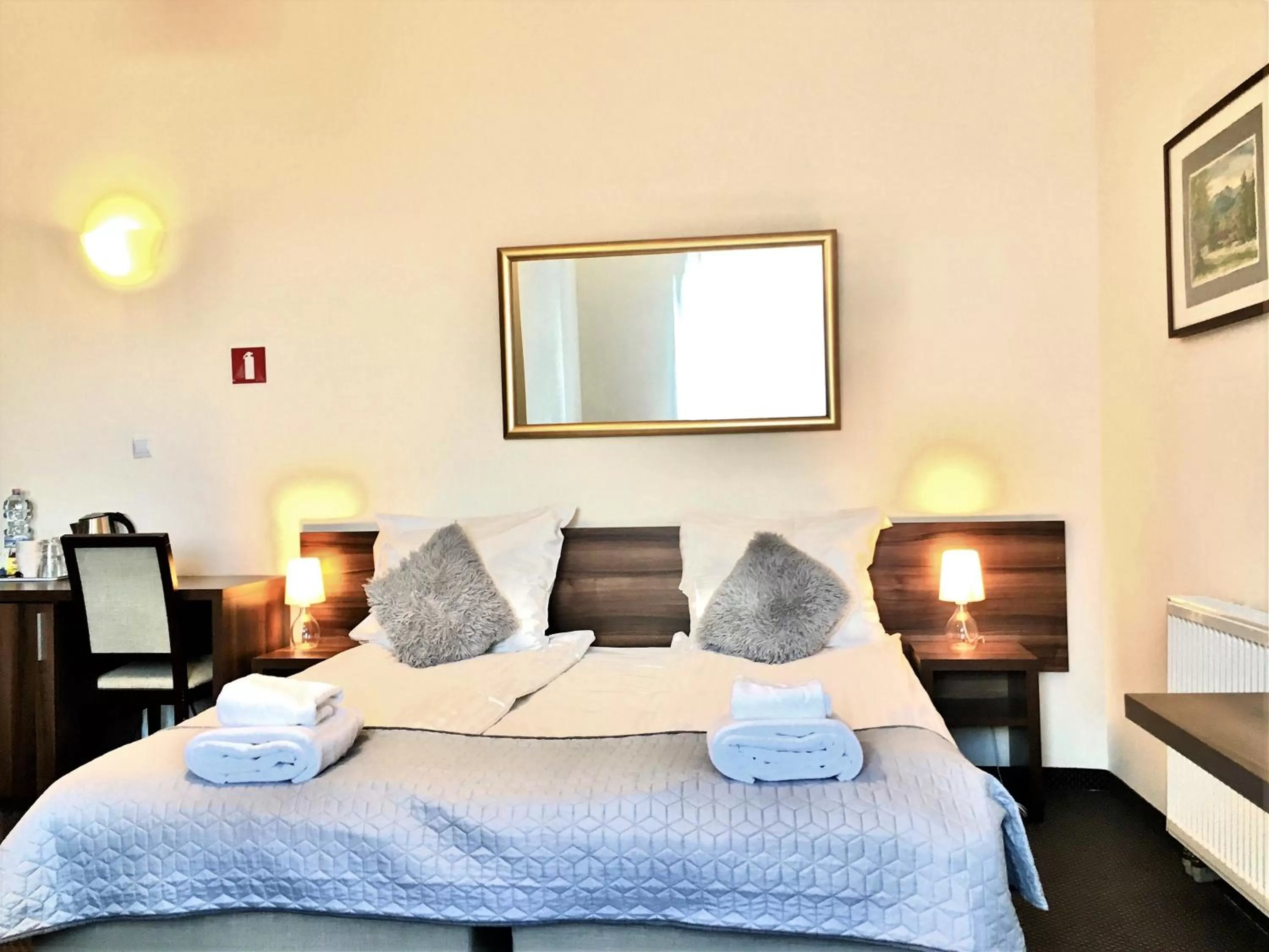 Bed in Hotel Pod Jeleniem