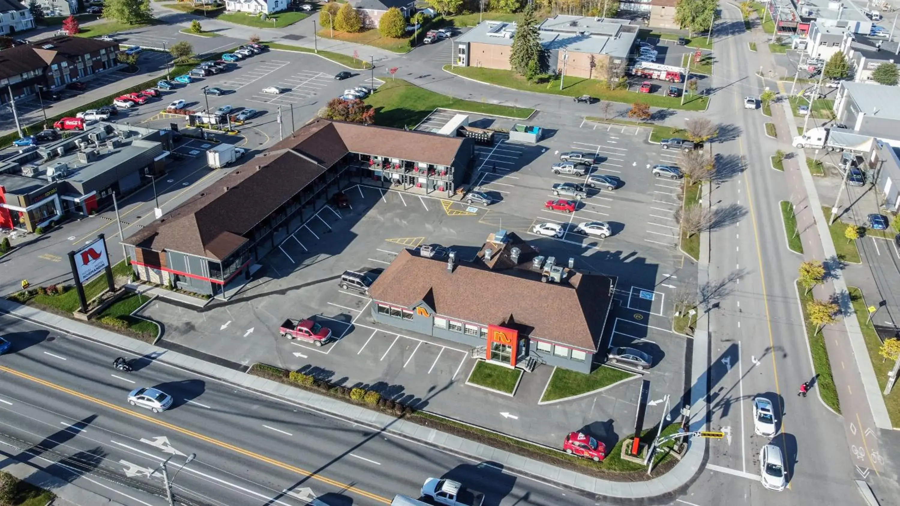 Bird's-eye View in Motel L'Avenue du Pont