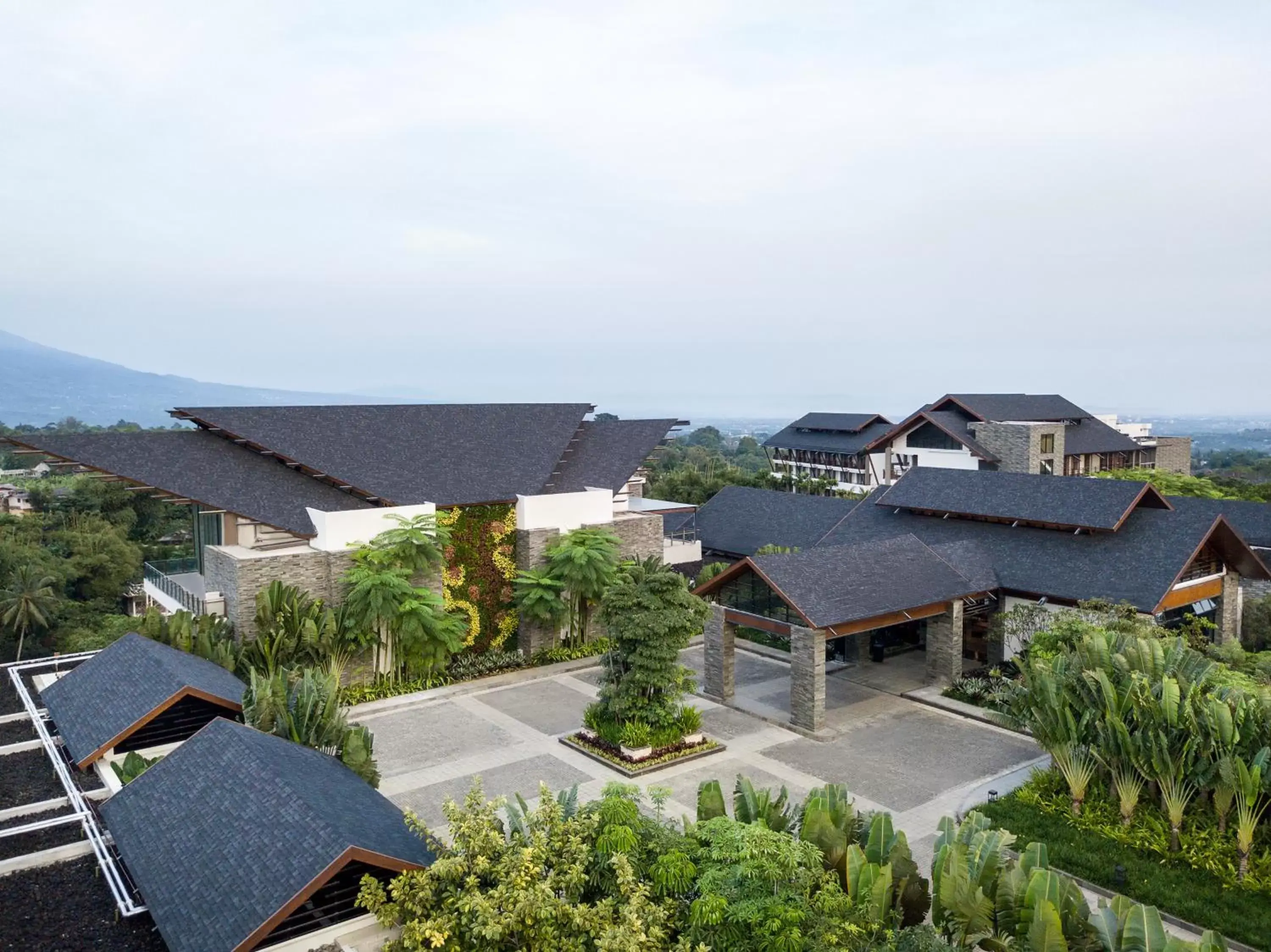 Facade/entrance, Bird's-eye View in Pullman Ciawi Vimala Hills Resort