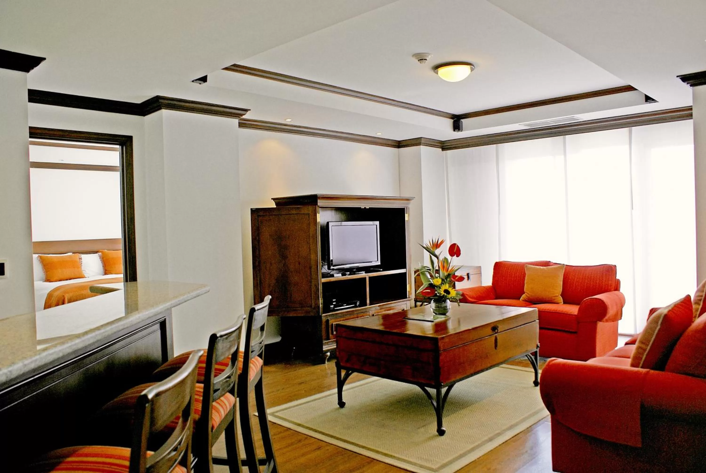 Living room, Bed in Hotel Casa Veranda Guatemala