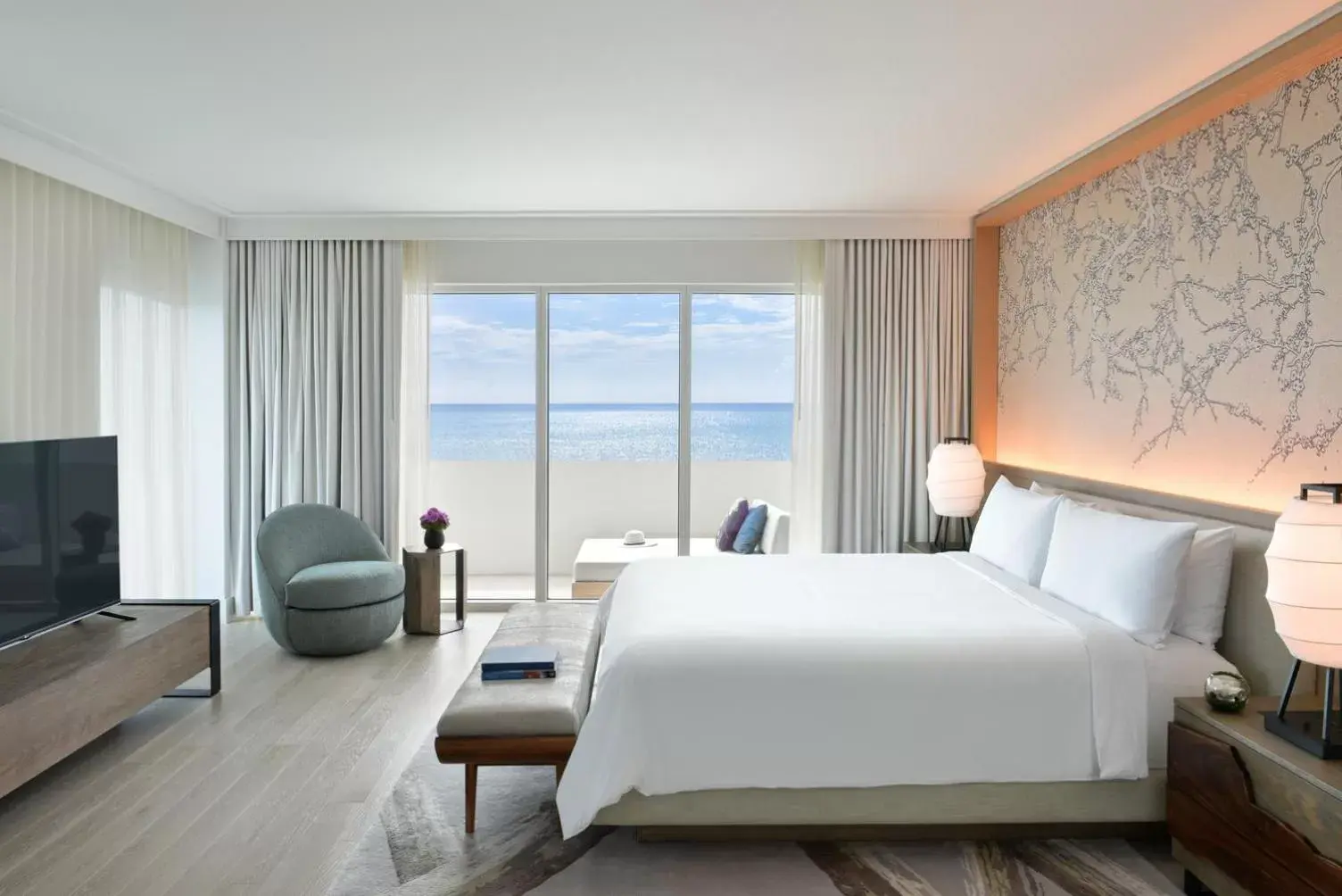Bed in Nobu Hotel Miami Beach