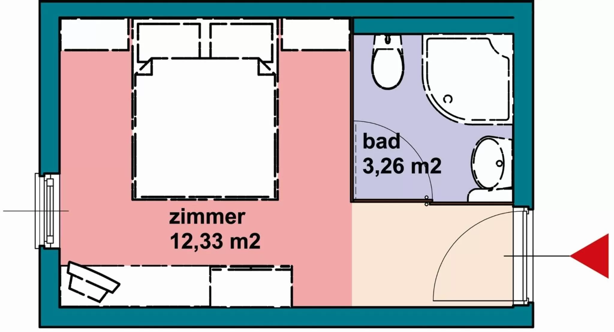 Floor plan in FairSleep Avia Motel Gmünd