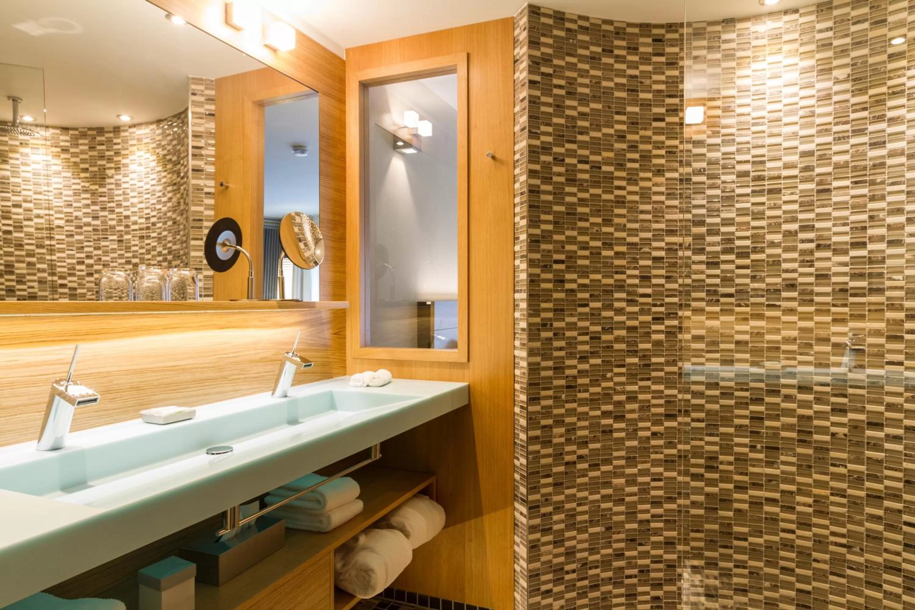 Shower in Das Freiberg Romantikhotel