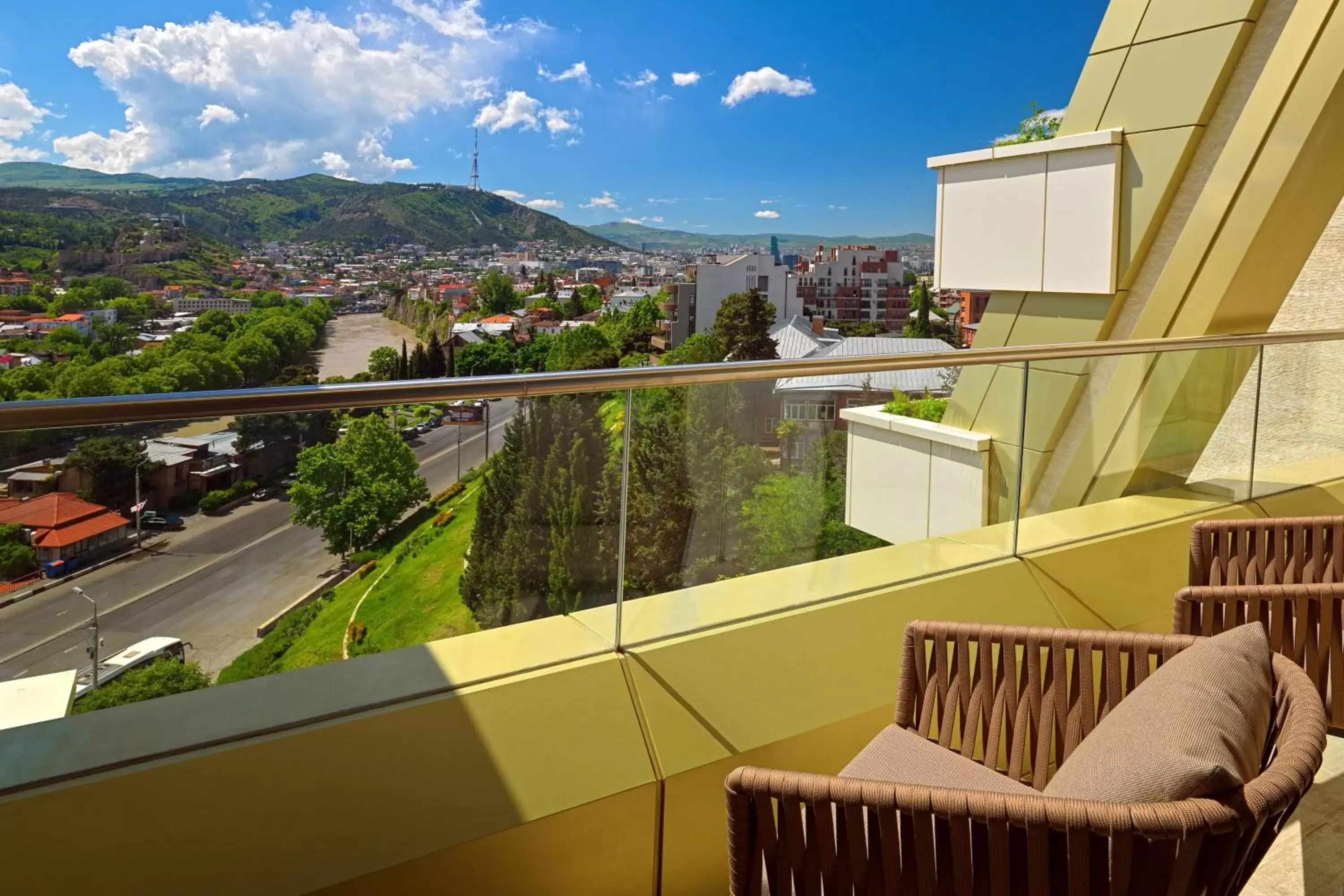 Bedroom, Balcony/Terrace in Sheraton Grand Tbilisi Metechi Palace