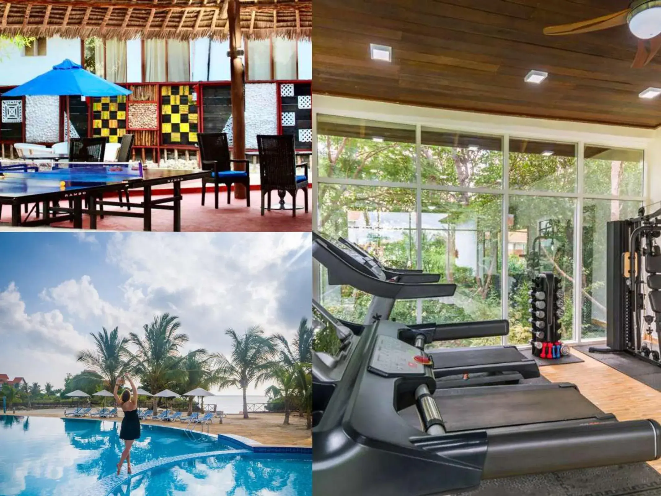 Fitness centre/facilities, Swimming Pool in Azao Resort & Spa