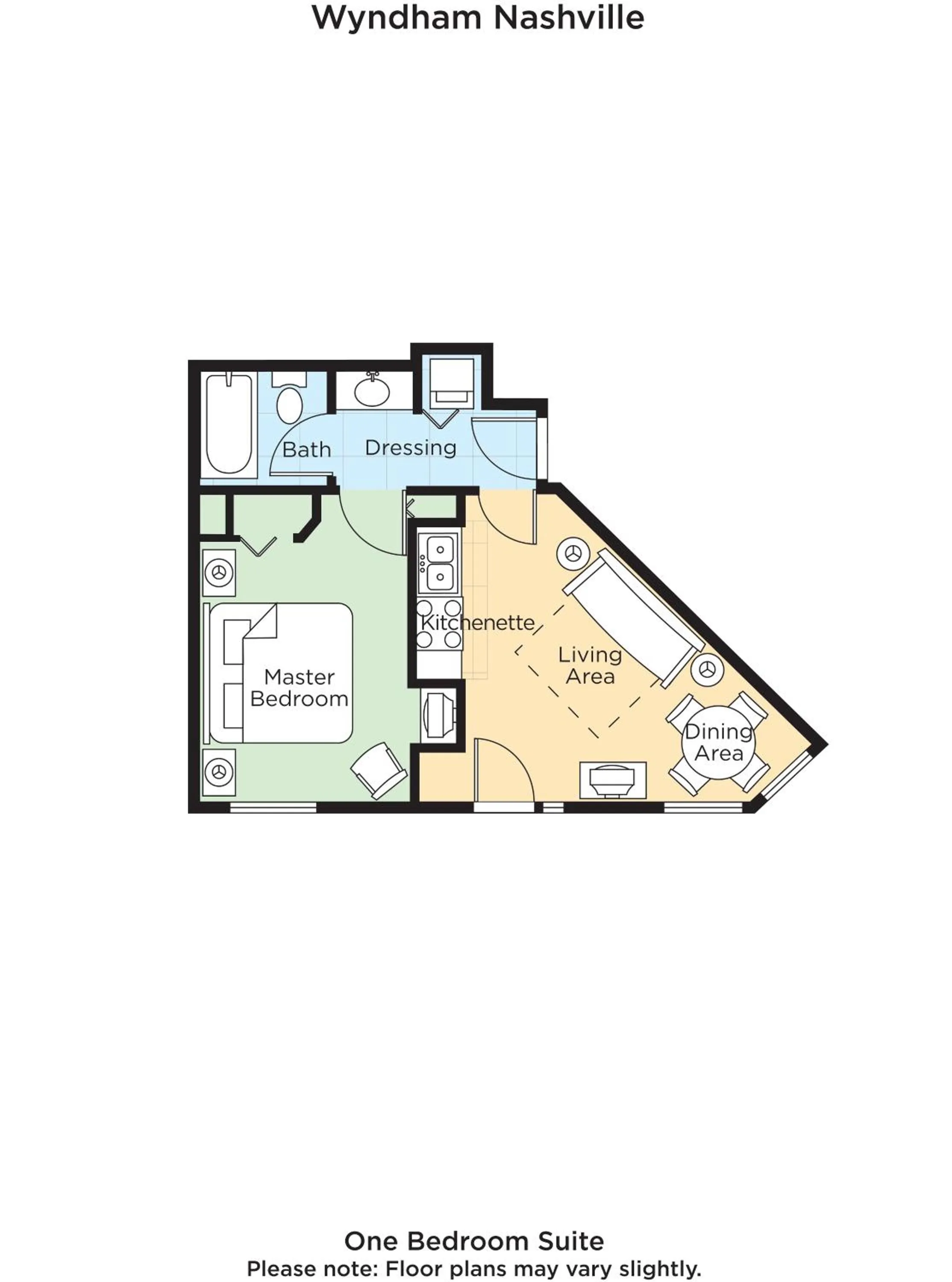 Floor plan in Club Wyndham Nashville