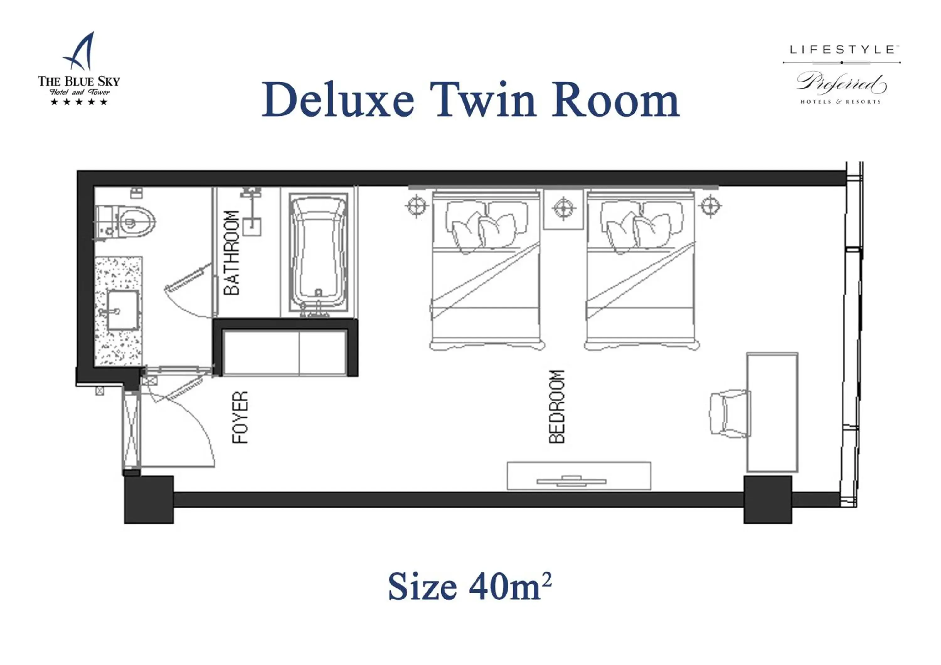 Floor Plan in The Blue Sky Hotel and Tower