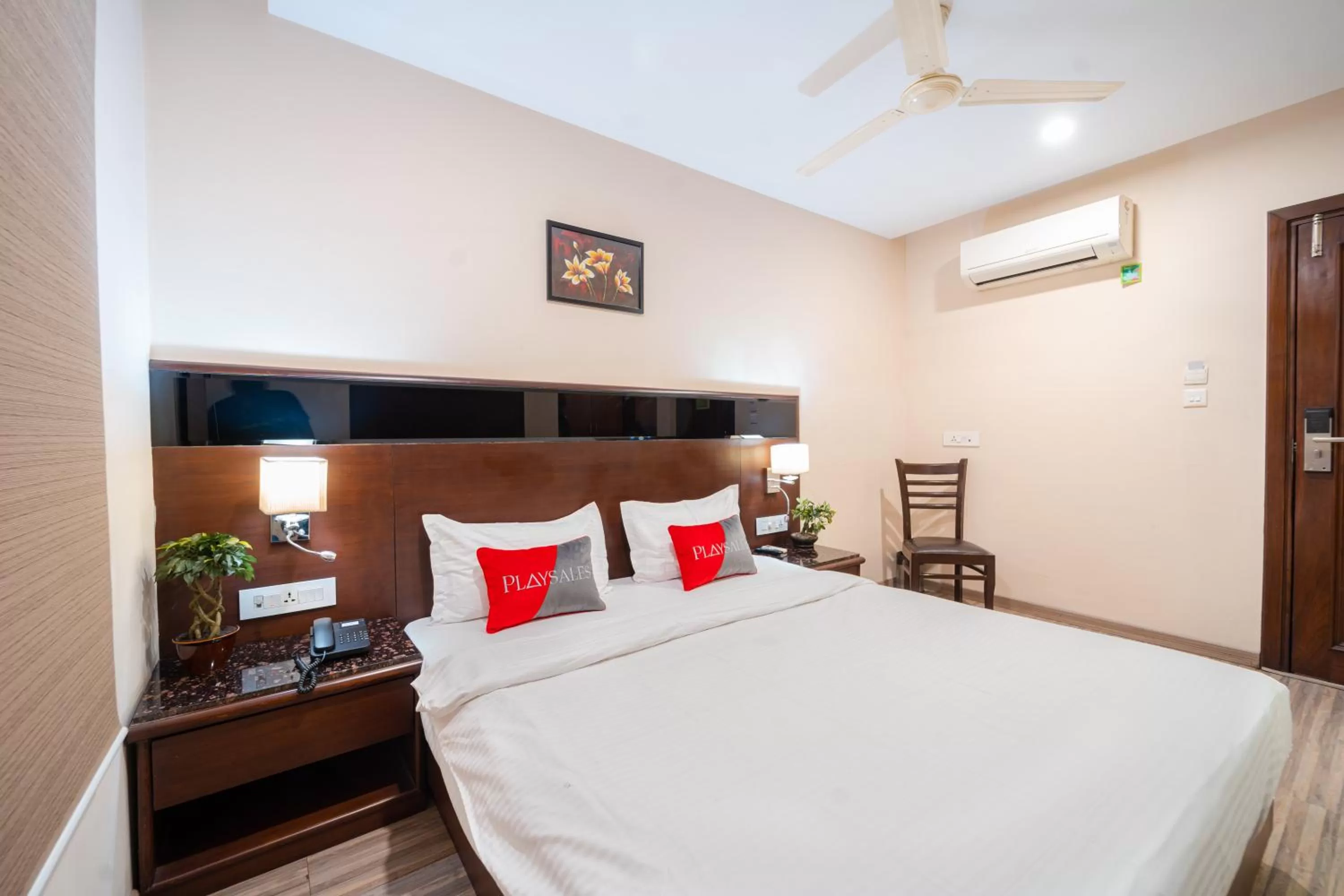 Photo of the whole room, Bed in Playsales Eco Stay Vijay Nagar Indore