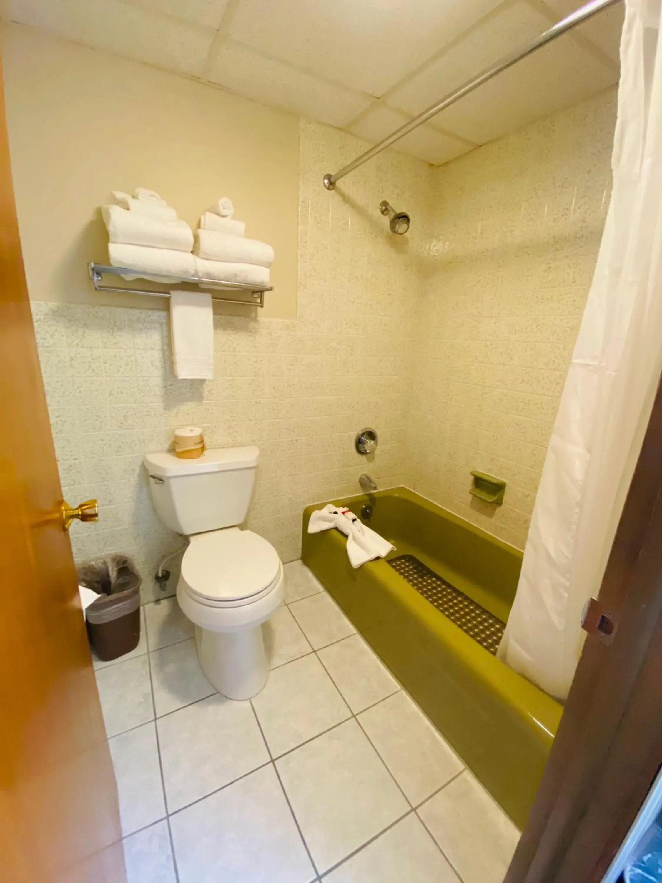 Shower, Bathroom in Days Inn & Suites by Wyndham St. Ignace Lakefront