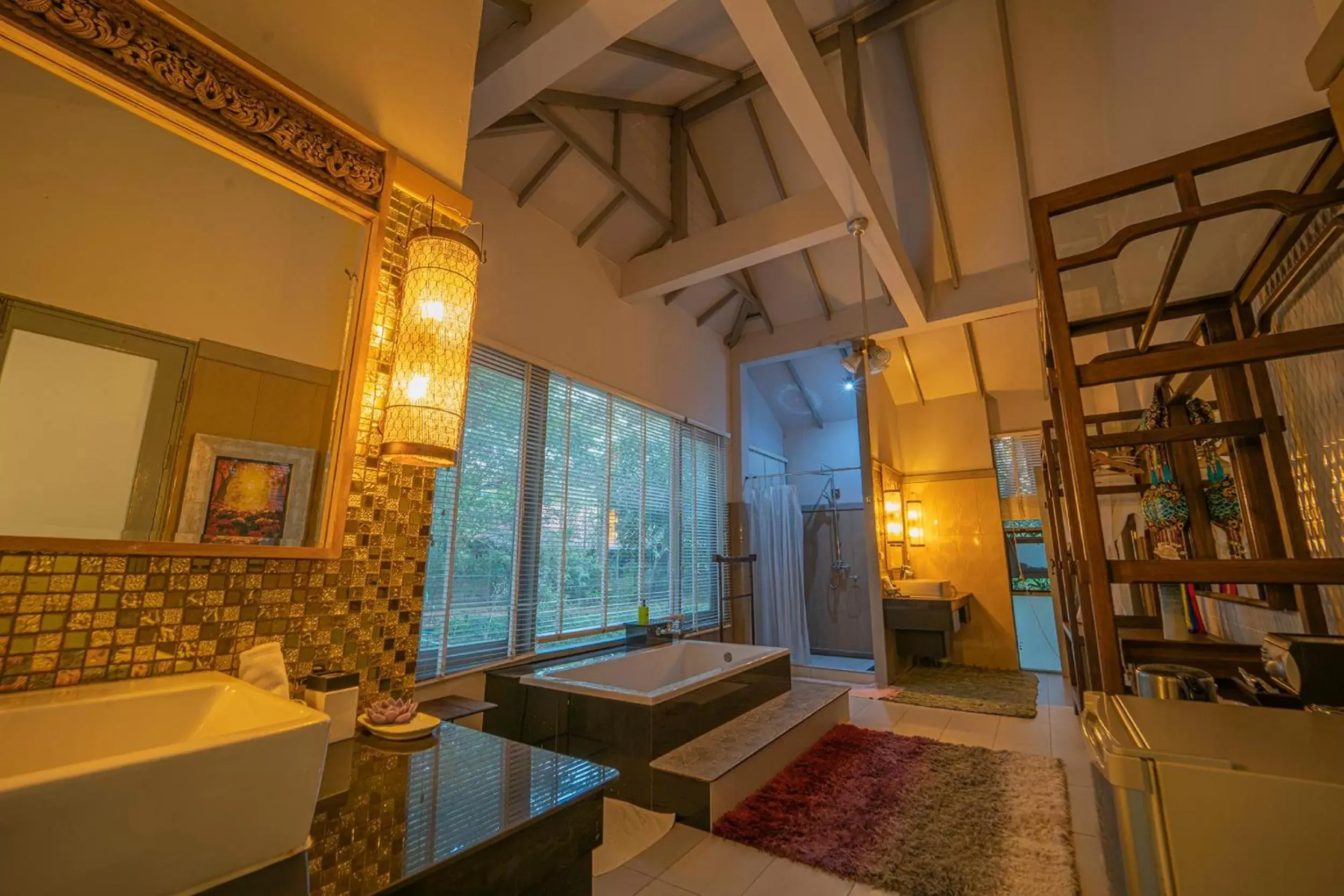 Bathroom, Bed in Baan Suan Residence เฮือนพักบ้านสวน Bathroom, Bed in Baan Suan Residence เฮือนพักบ้านสวน