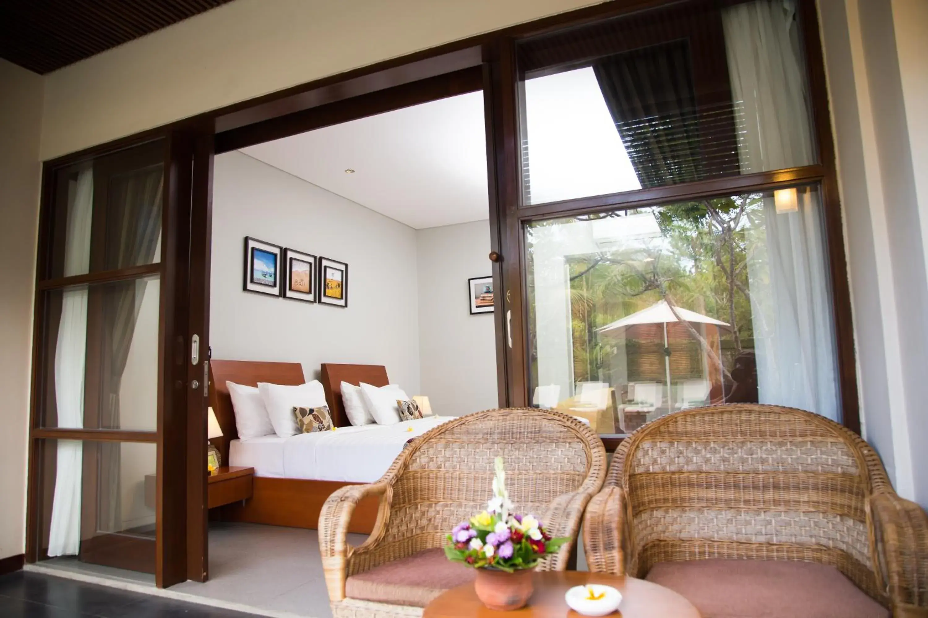 Balcony/Terrace, Seating Area in The Astari Villa and Residence