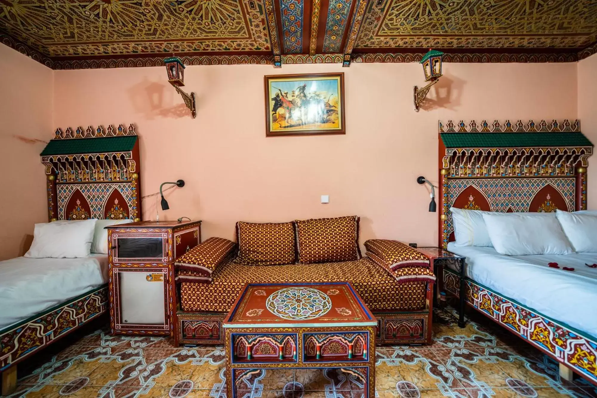 Decorative detail, Seating Area in Moroccan House