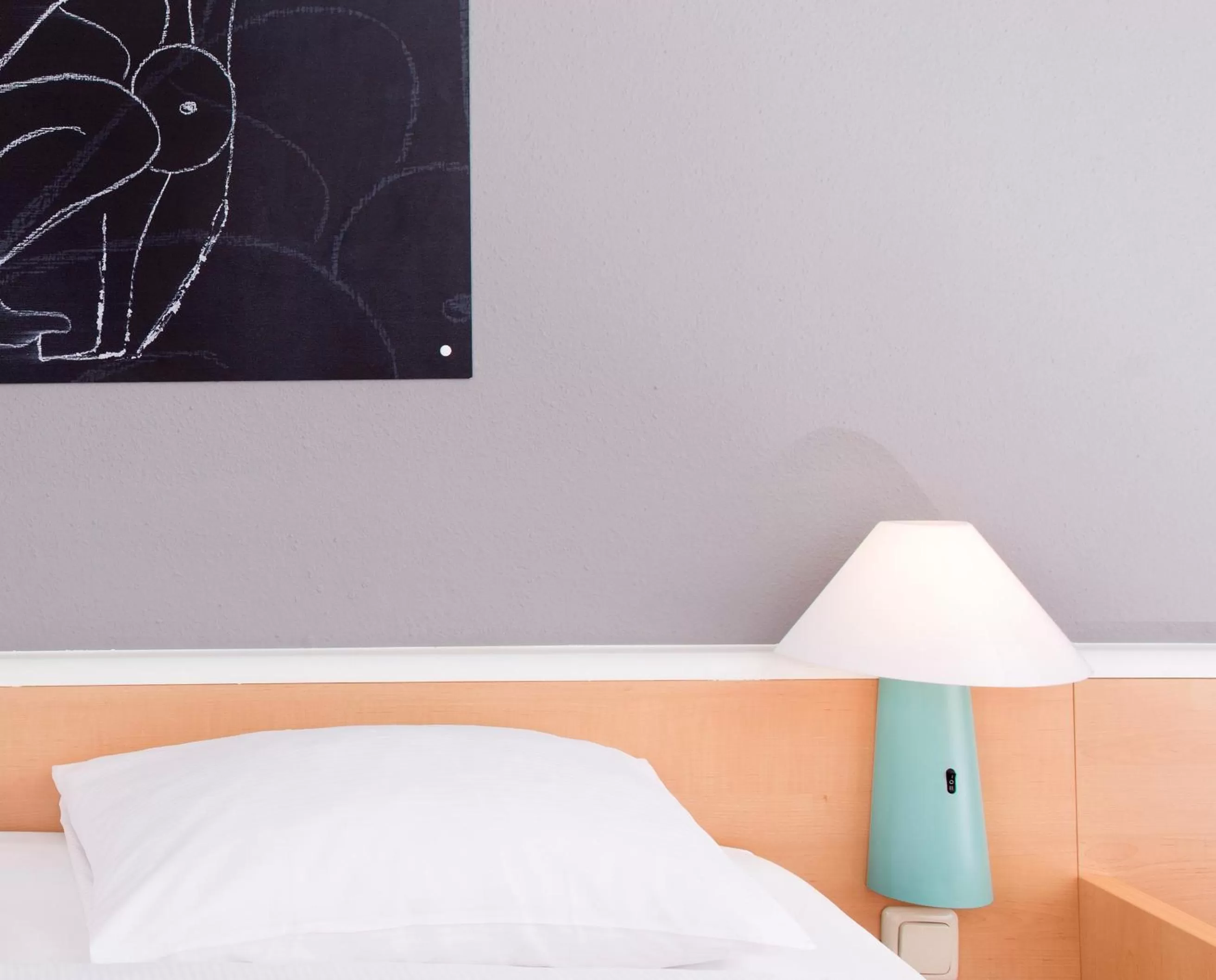 Decorative detail, Bed in ibis Berlin City Nord