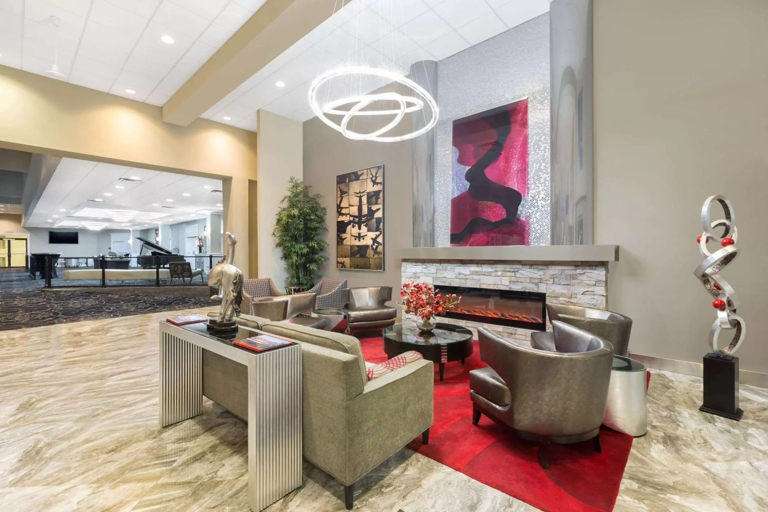 Lobby or reception, Lobby/Reception in Ramada by Wyndham Des Moines Airport