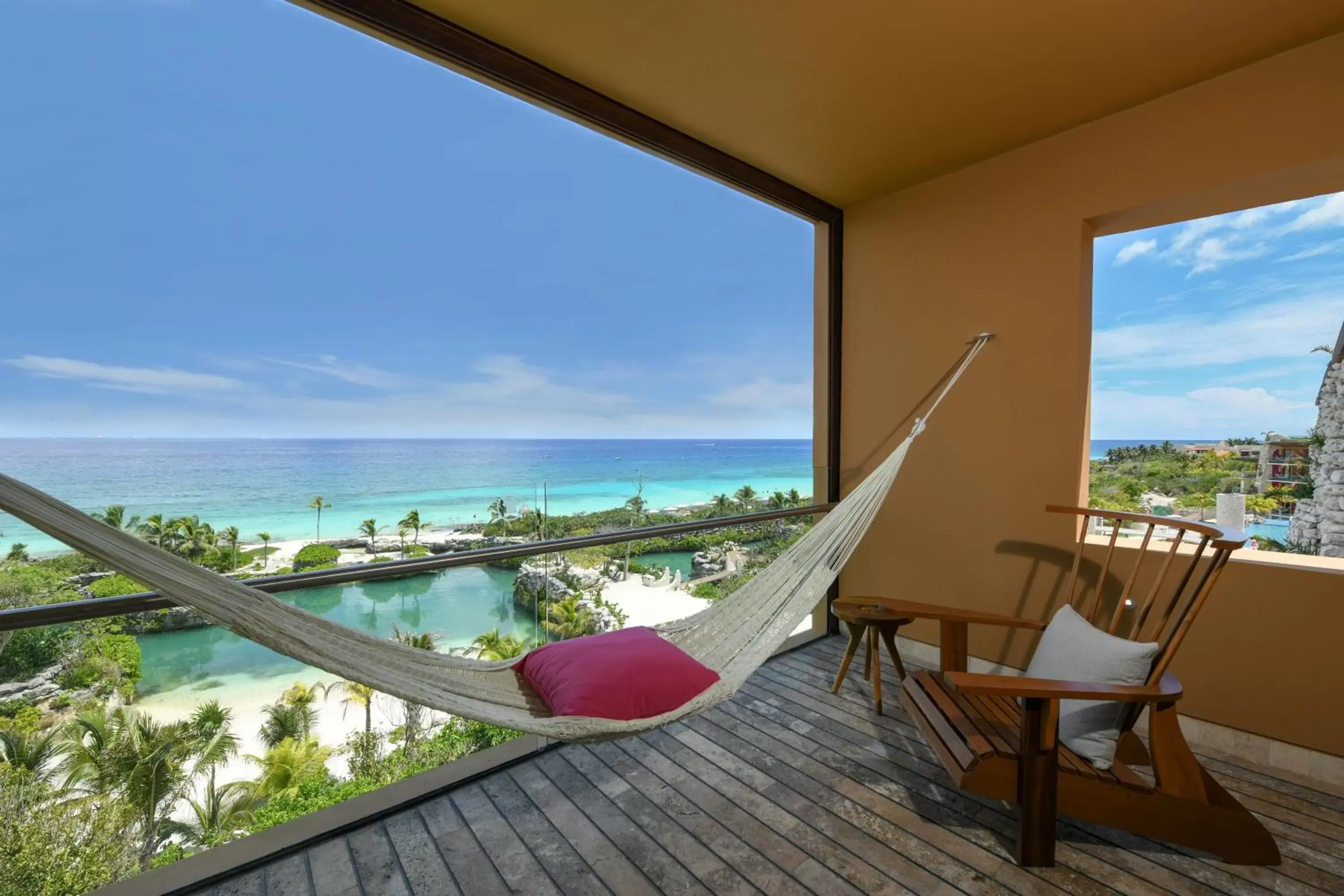 Sea view, Balcony/Terrace in Hotel Xcaret Mexico All Parks All Fun Inclusive