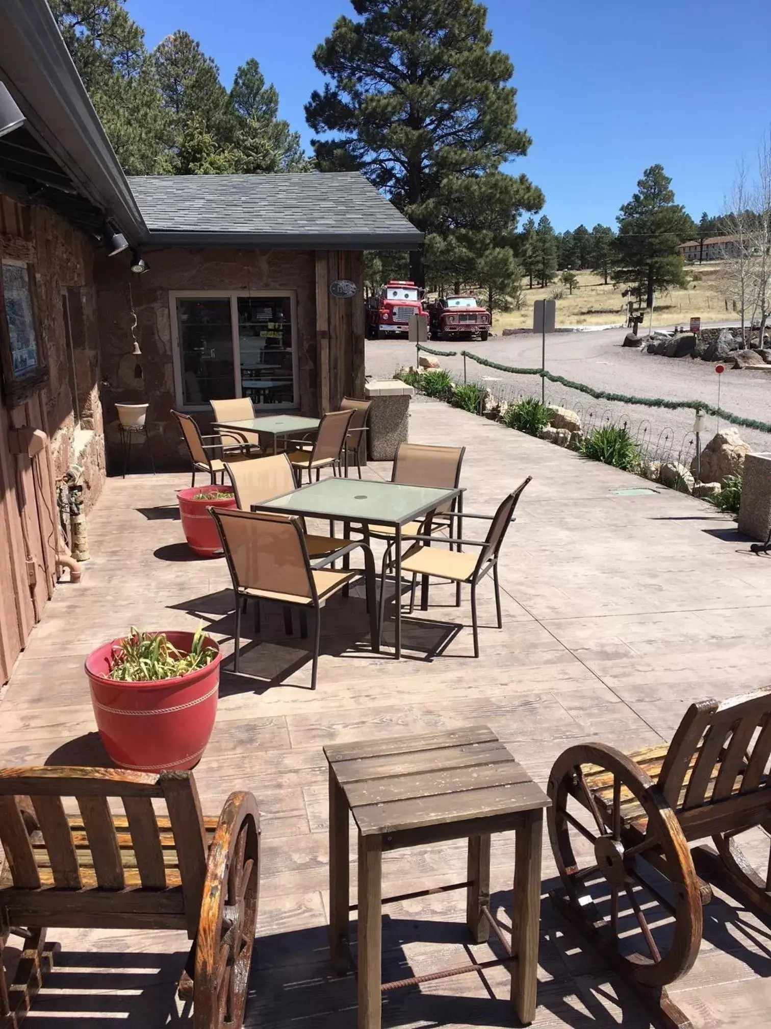 Patio in The Canyon Motel & RV Park