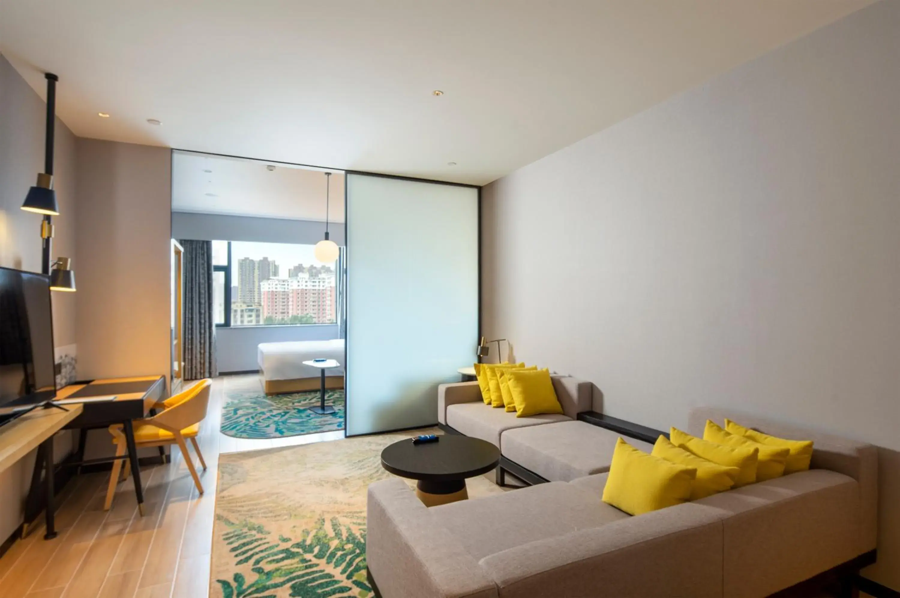 Seating area, Bed in Hilton Garden Inn Changchun Economic Development Zone Seating area, Bed in Hilton Garden Inn Changchun Economic Development Zone