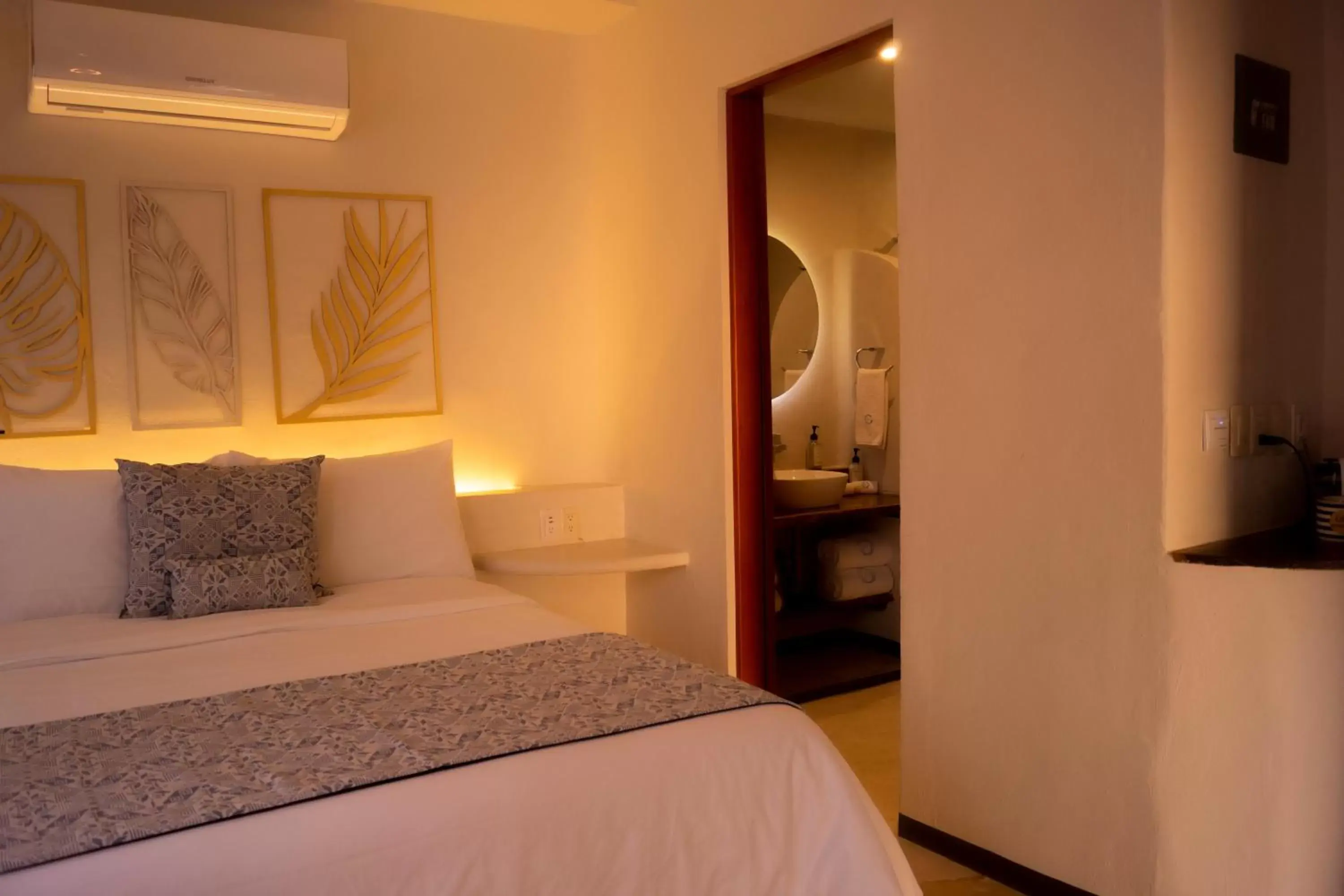 Bed in Hotel Circulo Bacalar