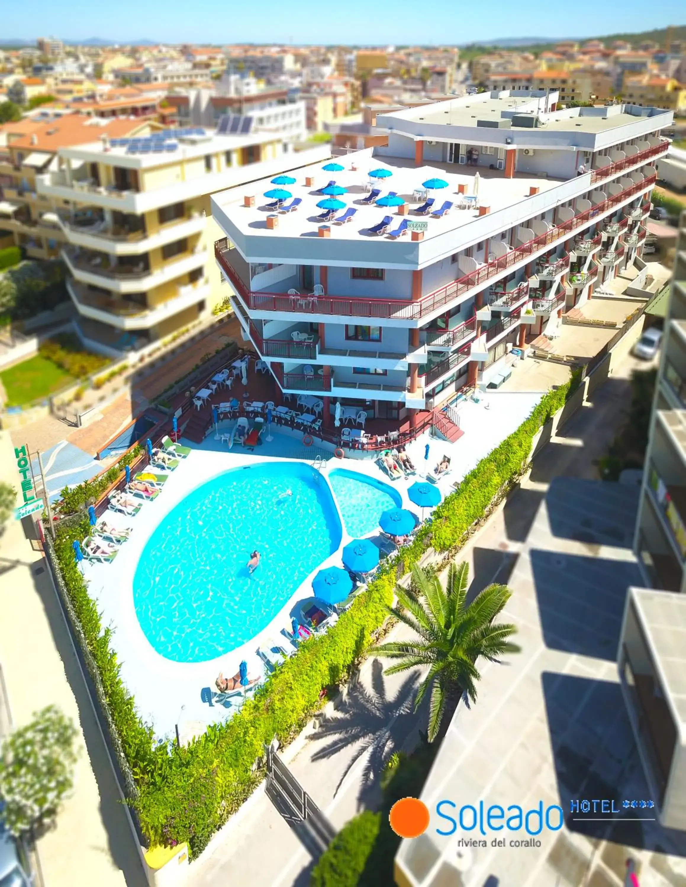 Bird's eye view, Pool View in Hotel Soleado