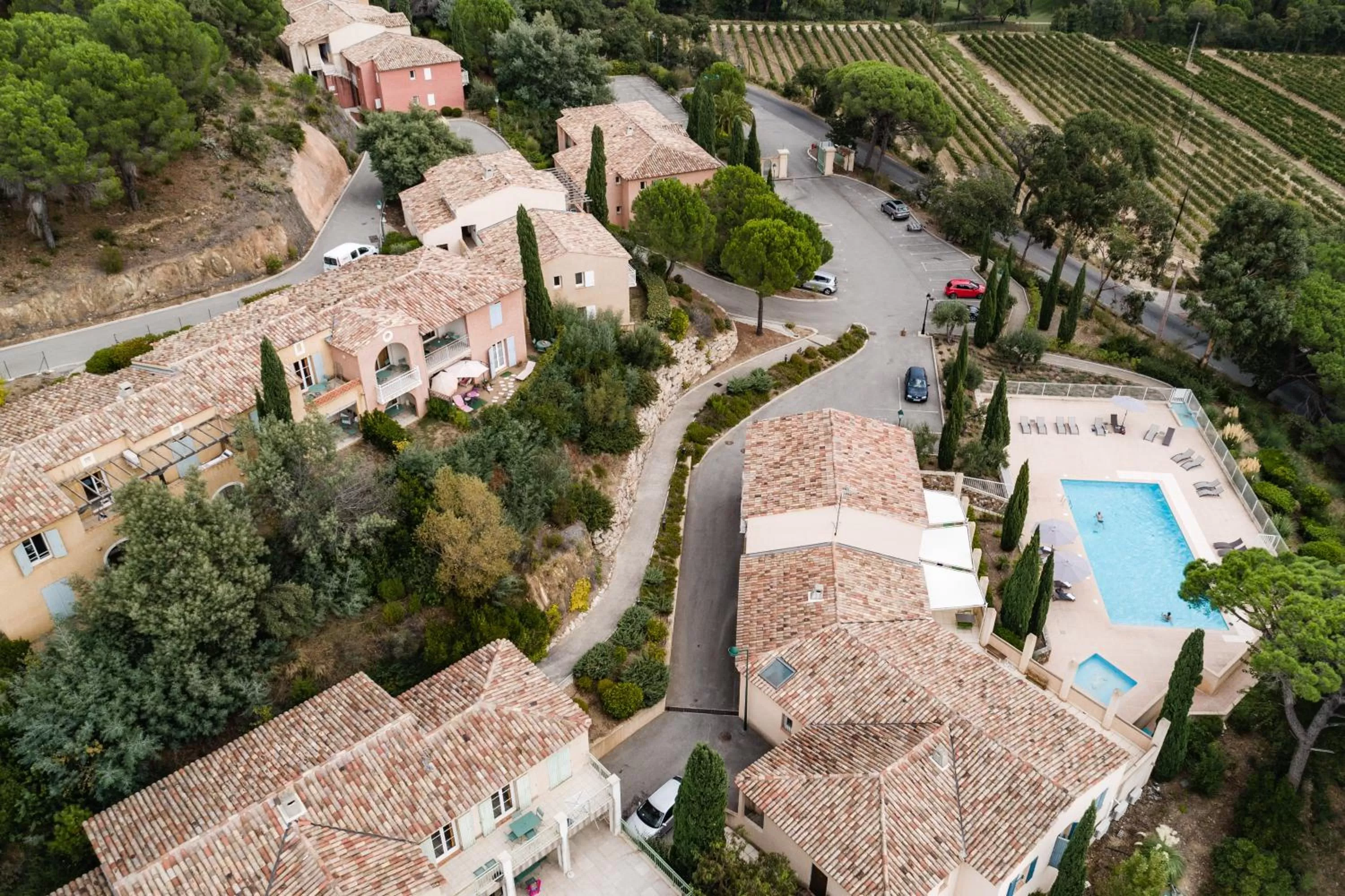 Bird's eye view in Garden & City Les Bastides de Grimaud