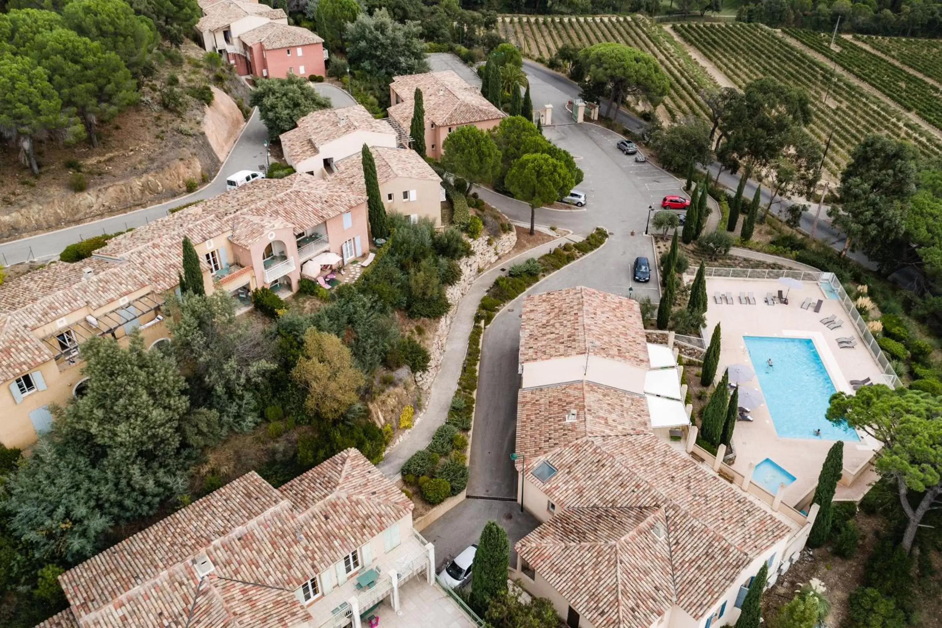 Bird's eye view, Bird's-eye View in Garden & City Les Bastides de Grimaud