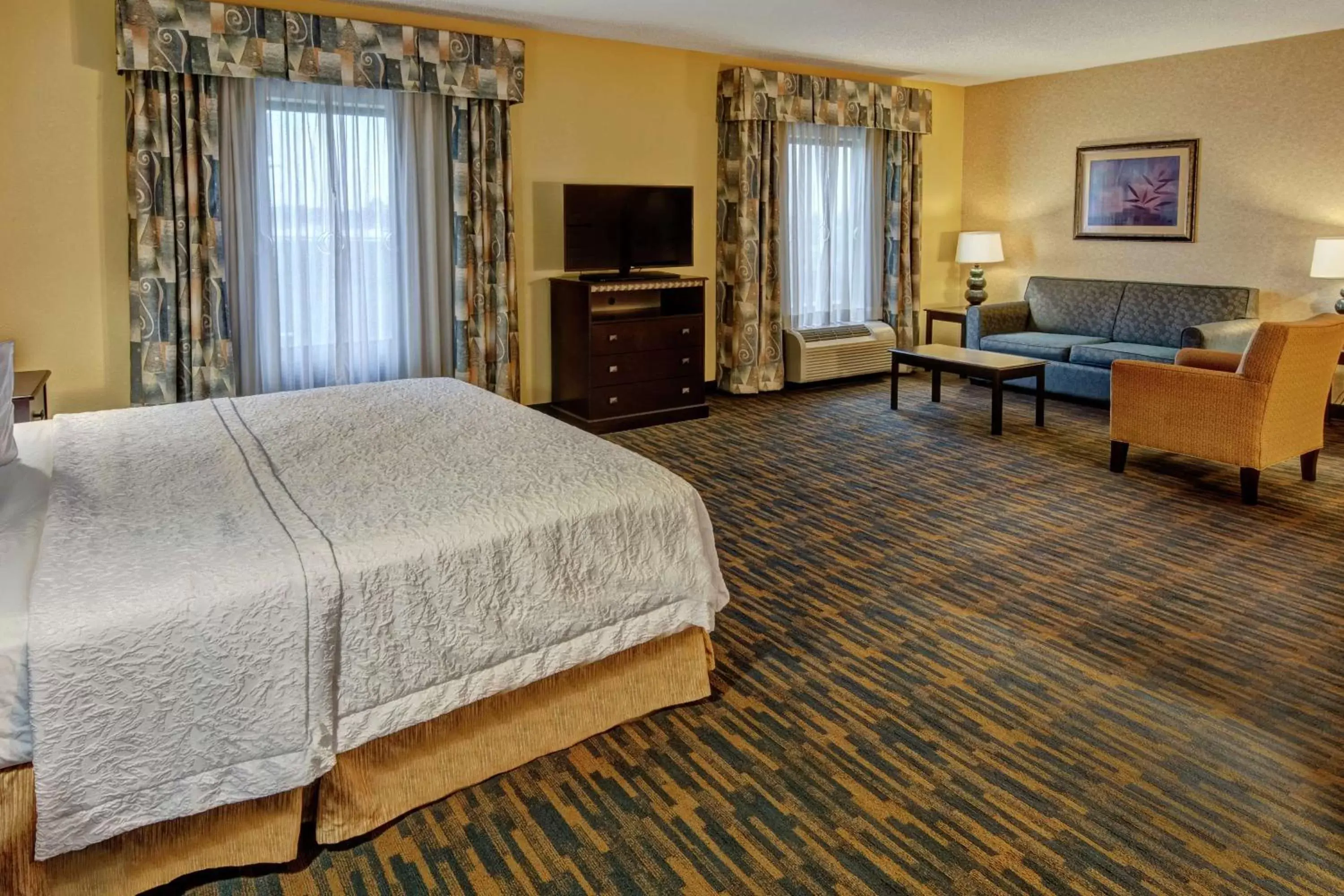 Bedroom, TV/Entertainment Center in Hampton Inn Roanoke Rapids