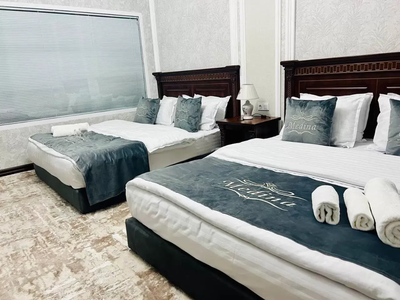 Bed in Medina Hotel Samarkand