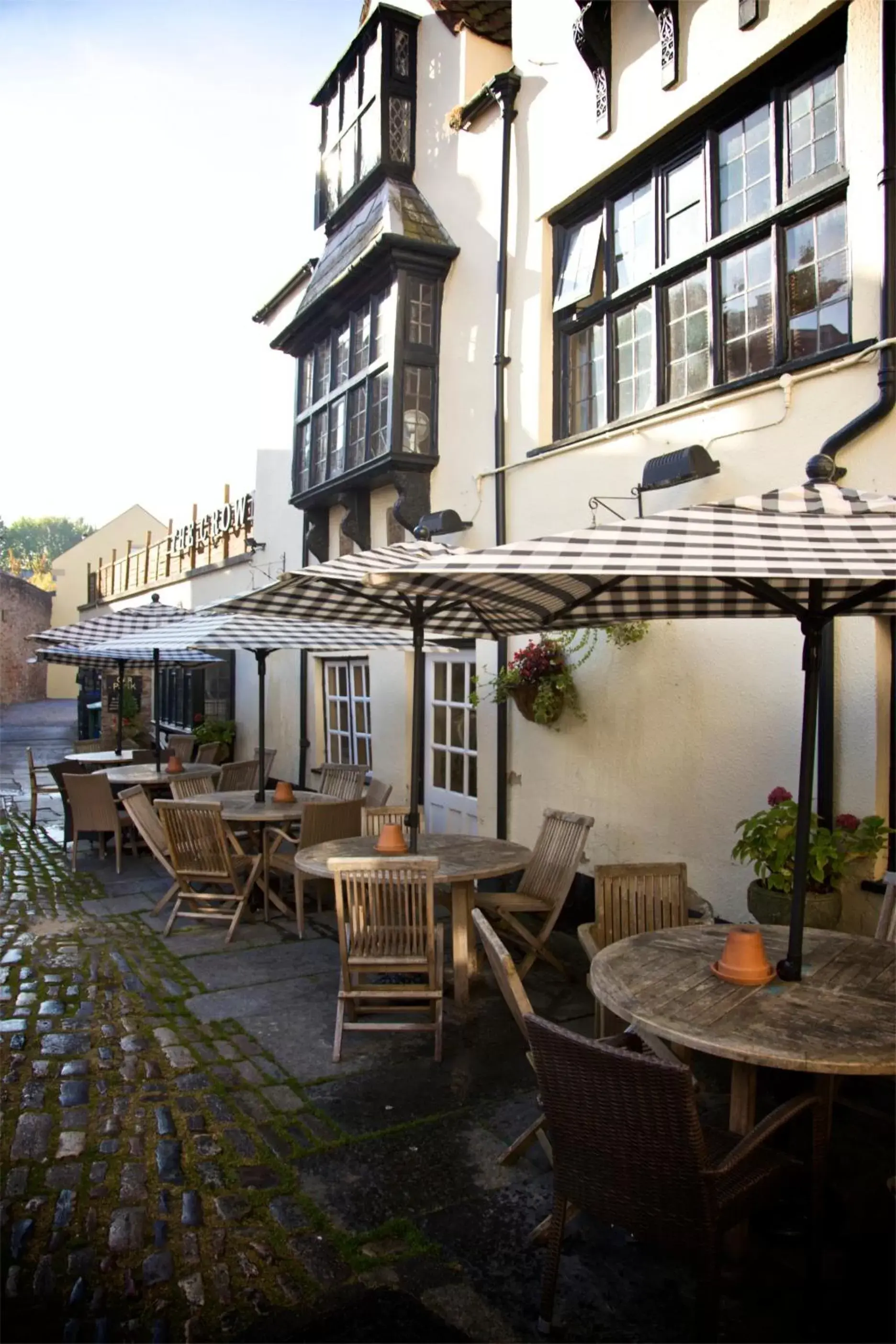 Patio in The Crown at Wells, Somerset