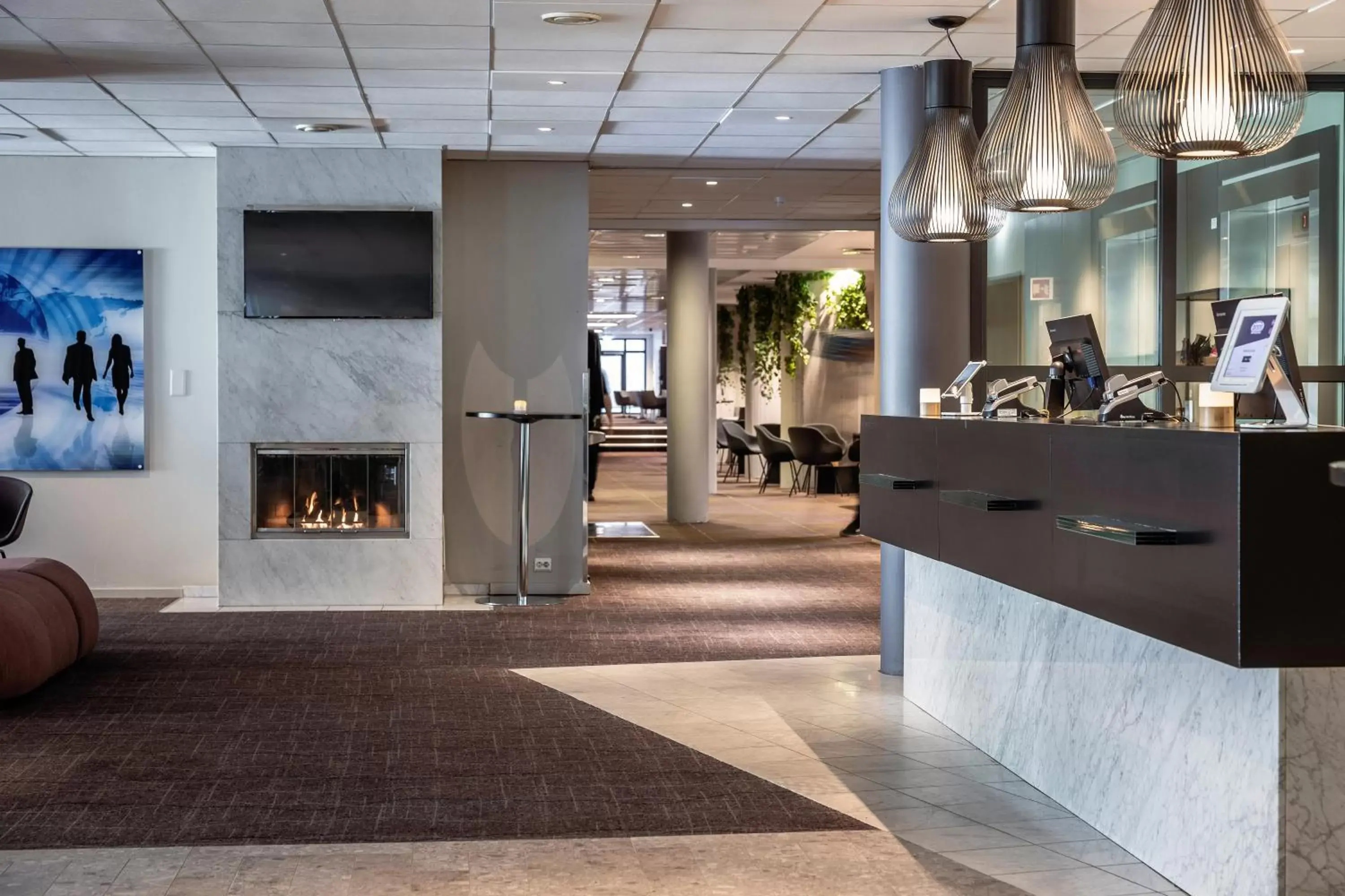 Lobby or reception in Quality Airport Hotel Værnes