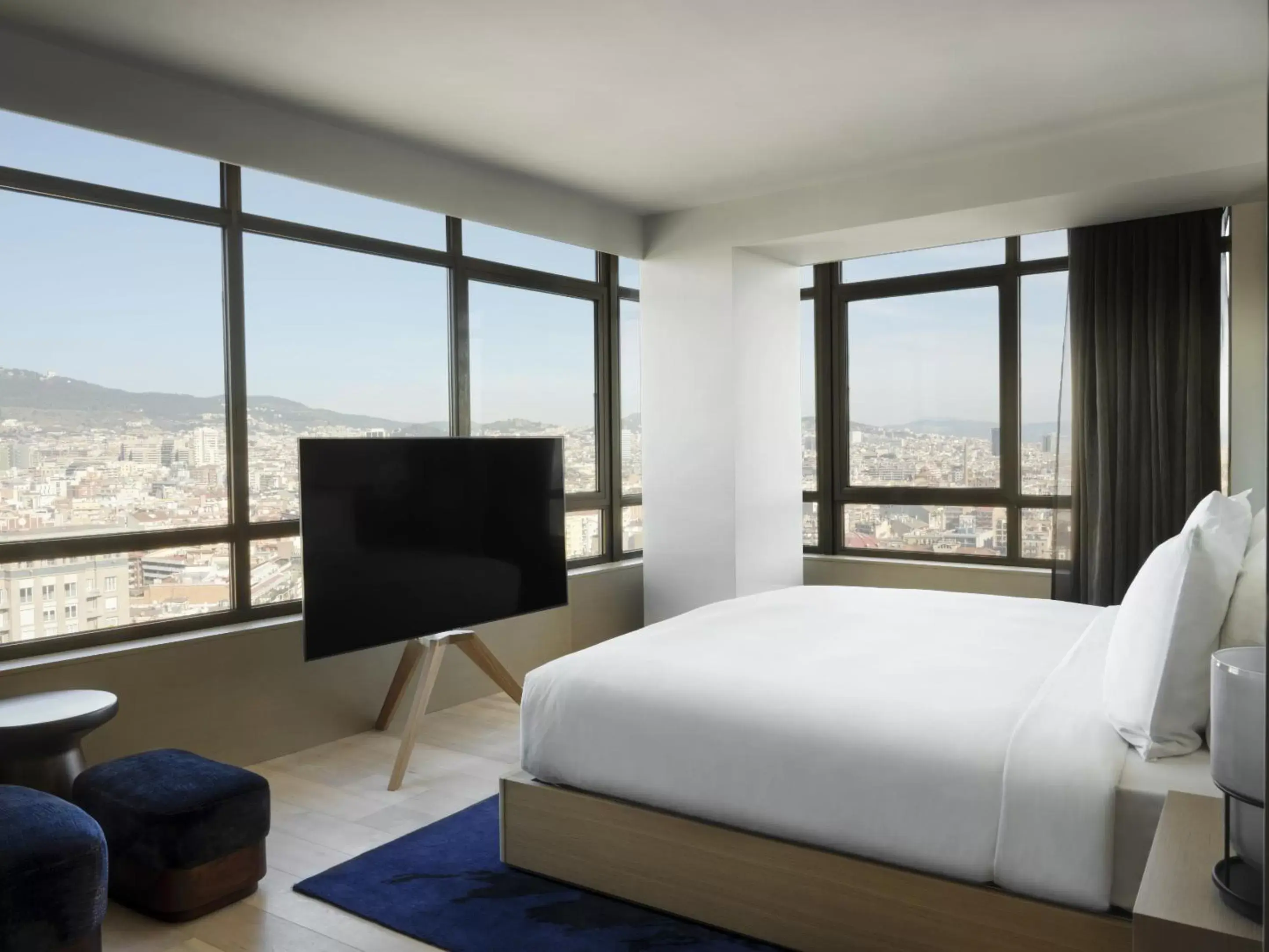 Bedroom, Mountain View in Nobu Hotel Barcelona