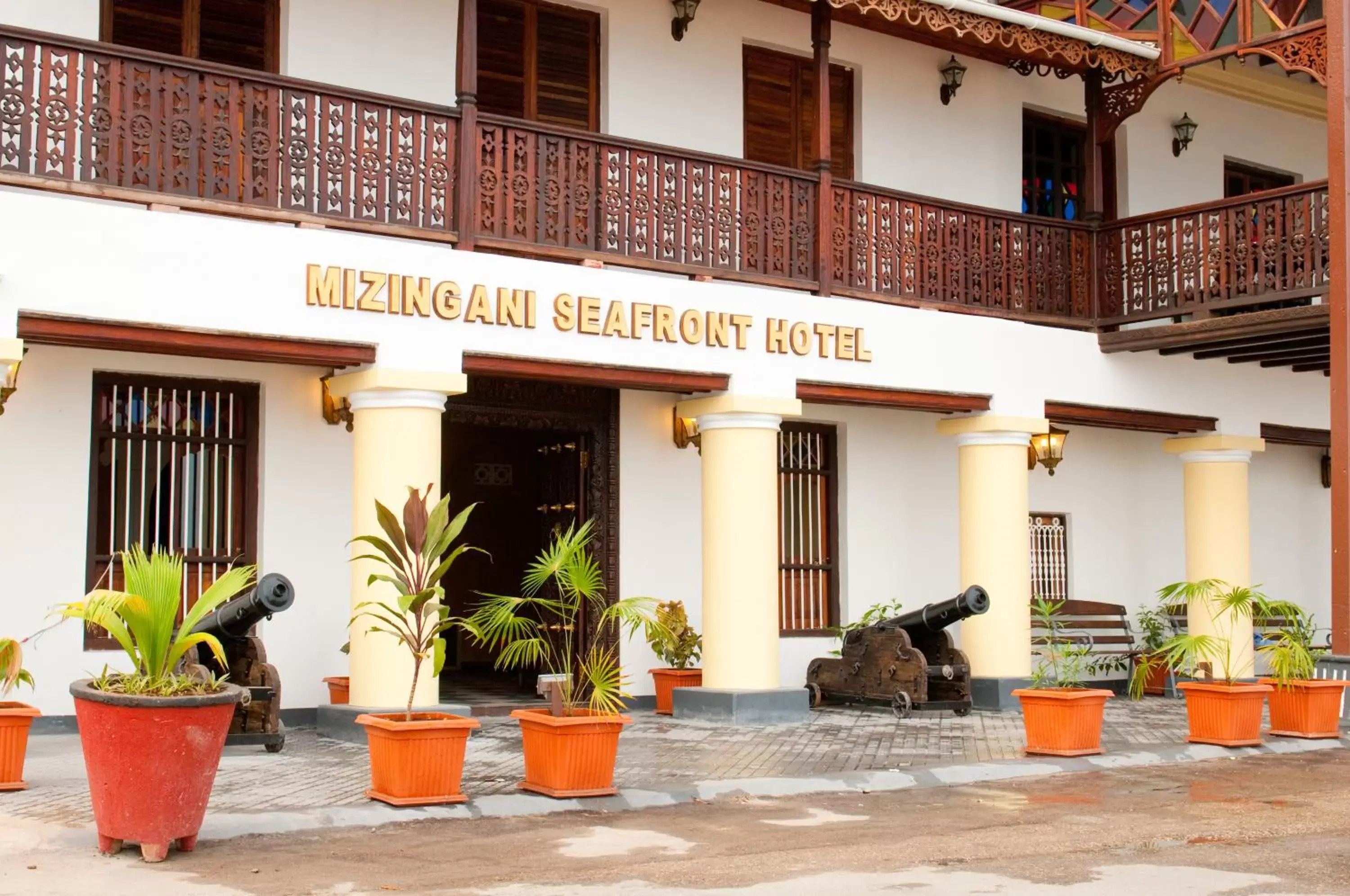 Facade/entrance, Property Building in Mizingani Seafront Hotel