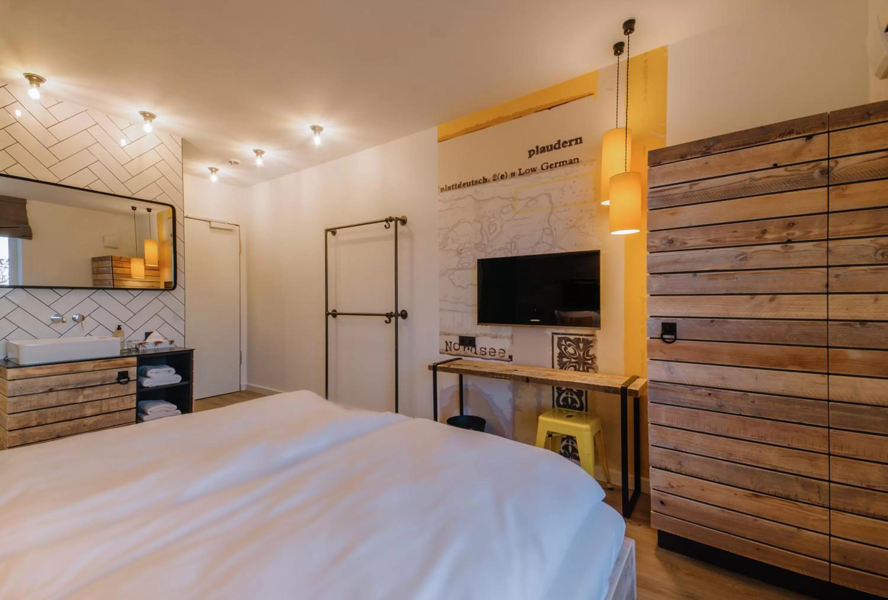 Bed in Hotel Landhafen