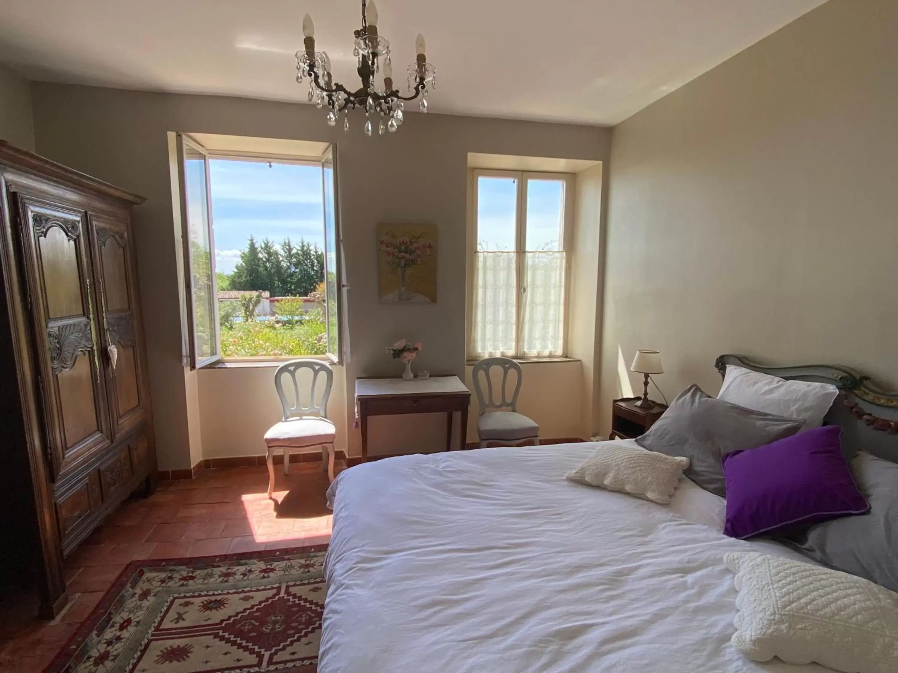 Double Room with Garden View in Le Relais d'Affiac