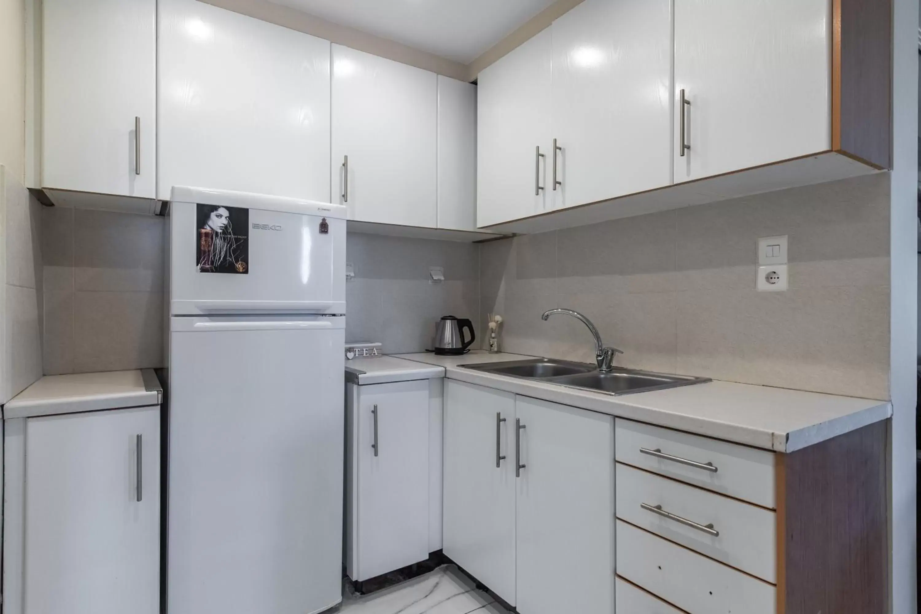 Kitchen/Kitchenette in Apartments Tina FREE transfer from-to the airport